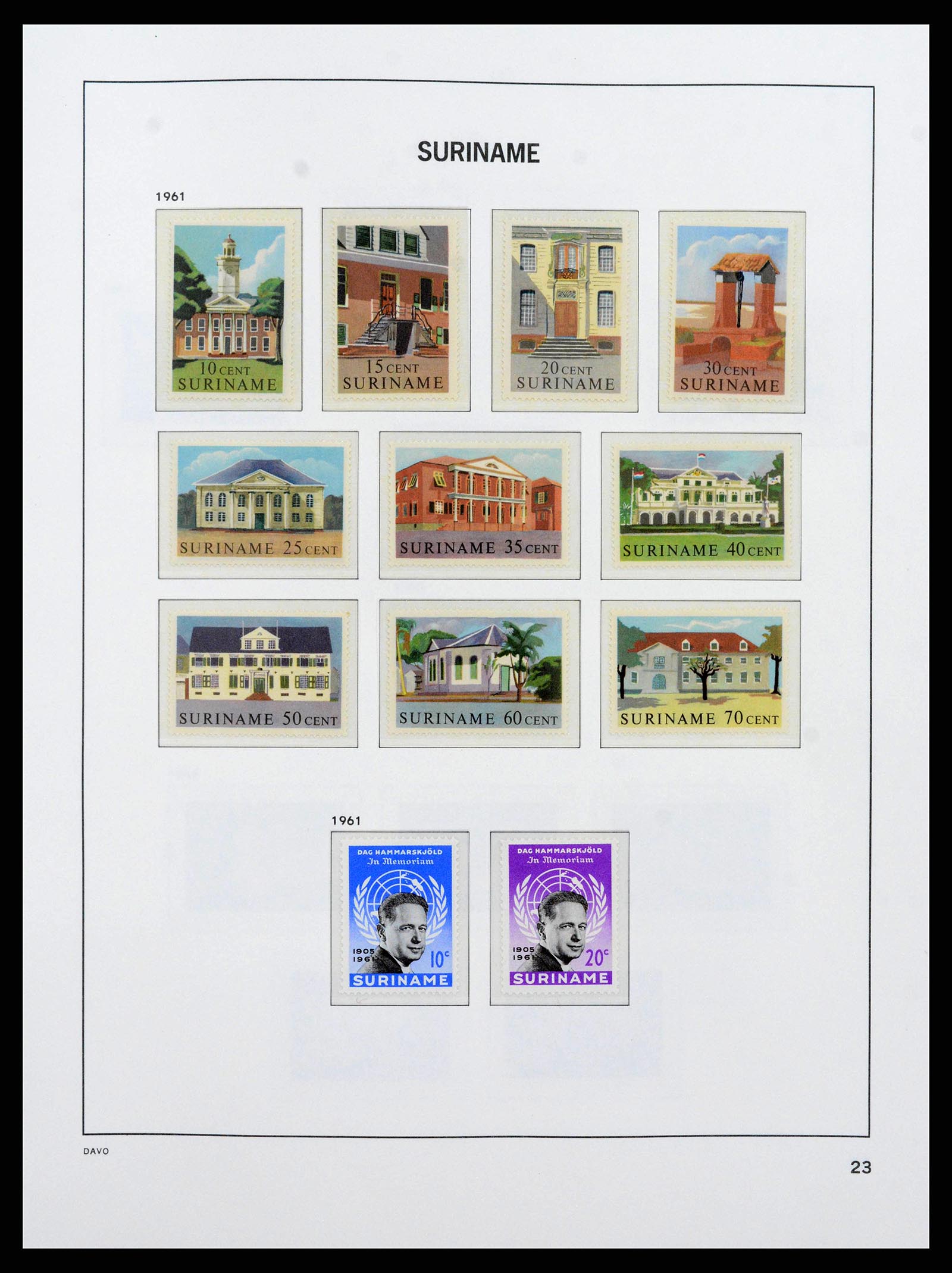 38571 0023 - Postzegelverzameling 38571 Suriname 1873-1975.