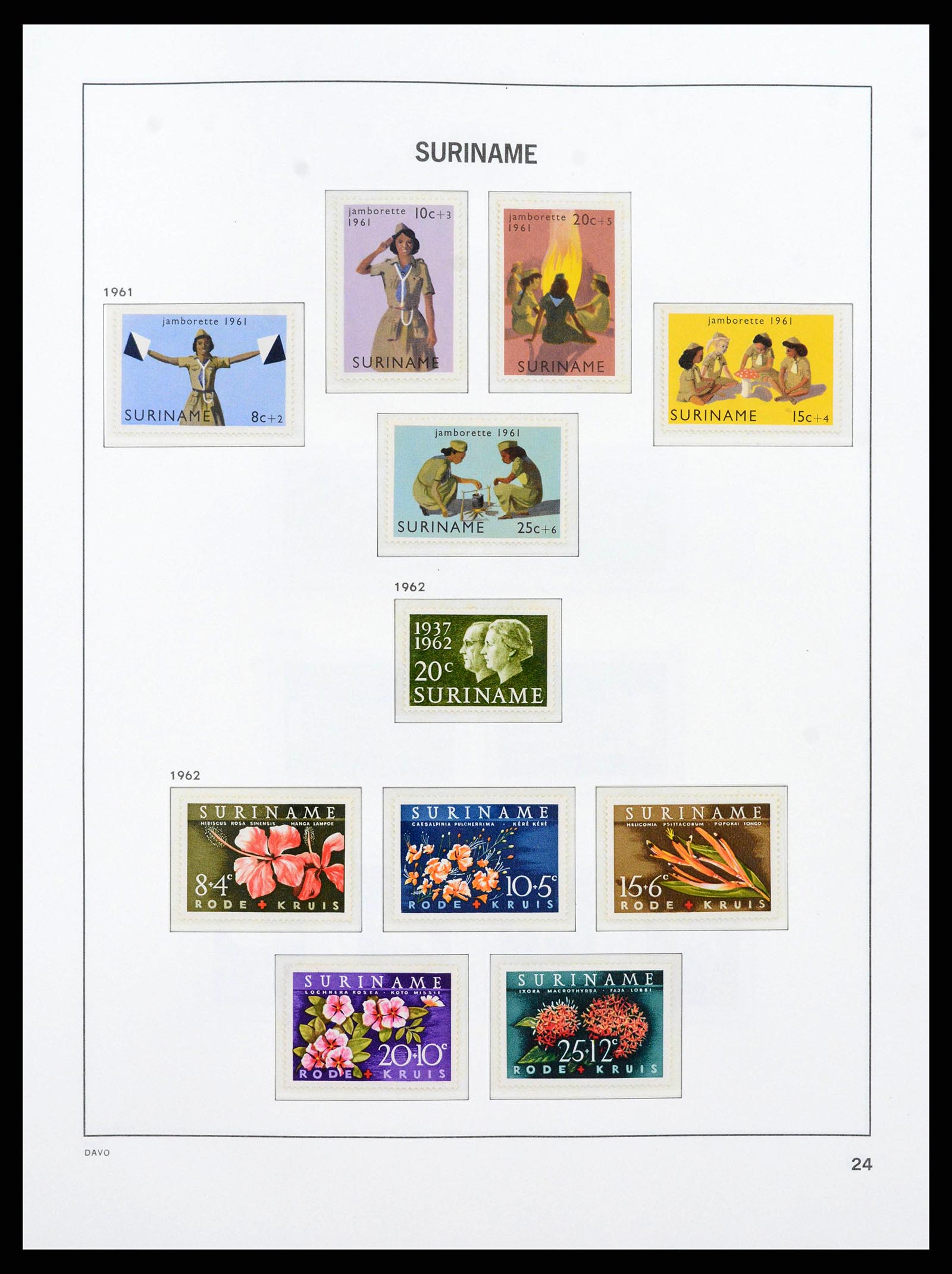 38571 0024 - Postzegelverzameling 38571 Suriname 1873-1975.