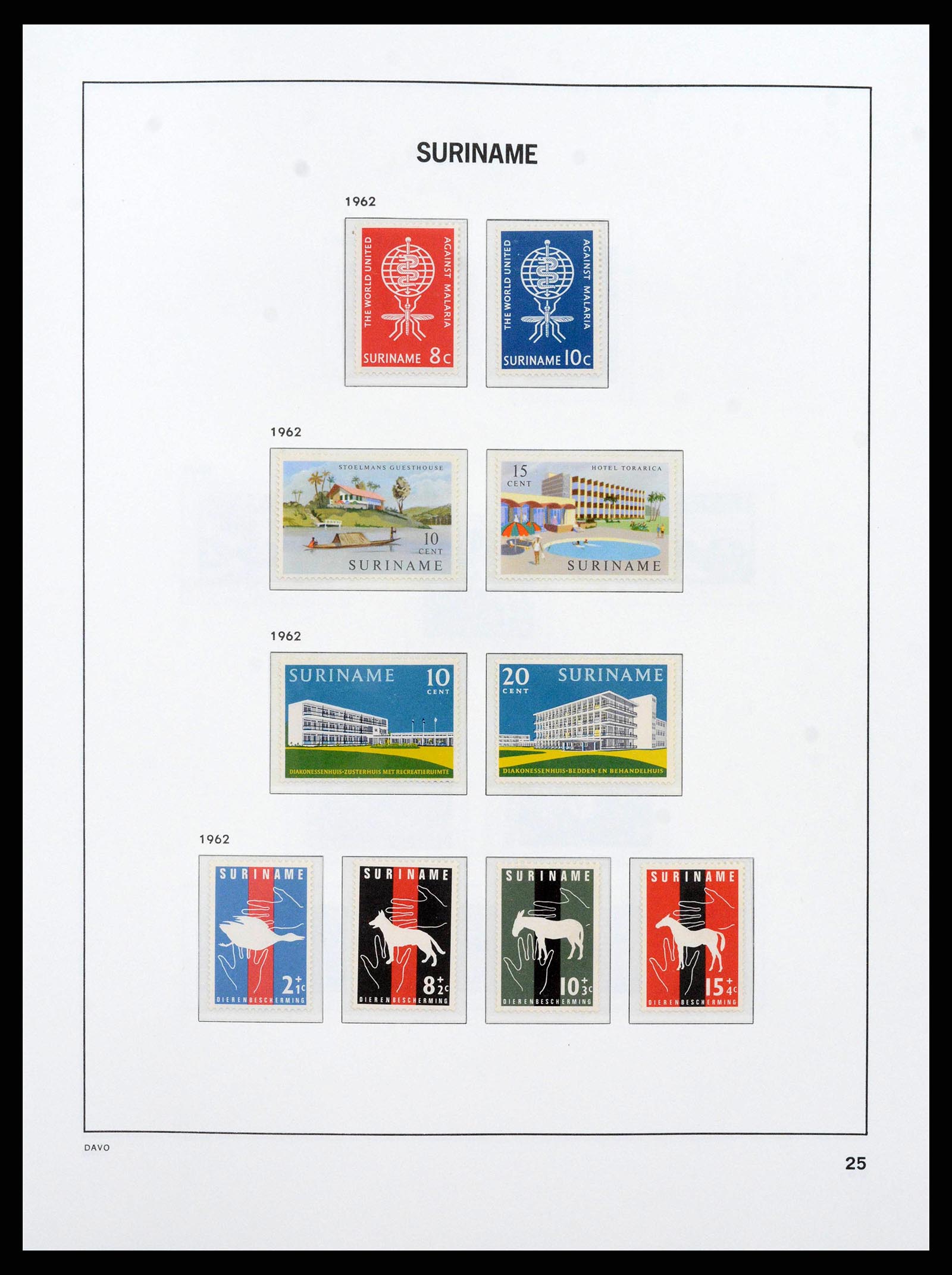 38571 0025 - Postzegelverzameling 38571 Suriname 1873-1975.