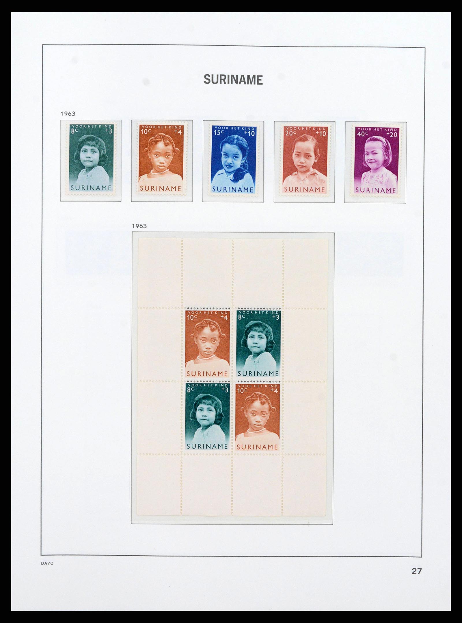 38571 0027 - Postzegelverzameling 38571 Suriname 1873-1975.