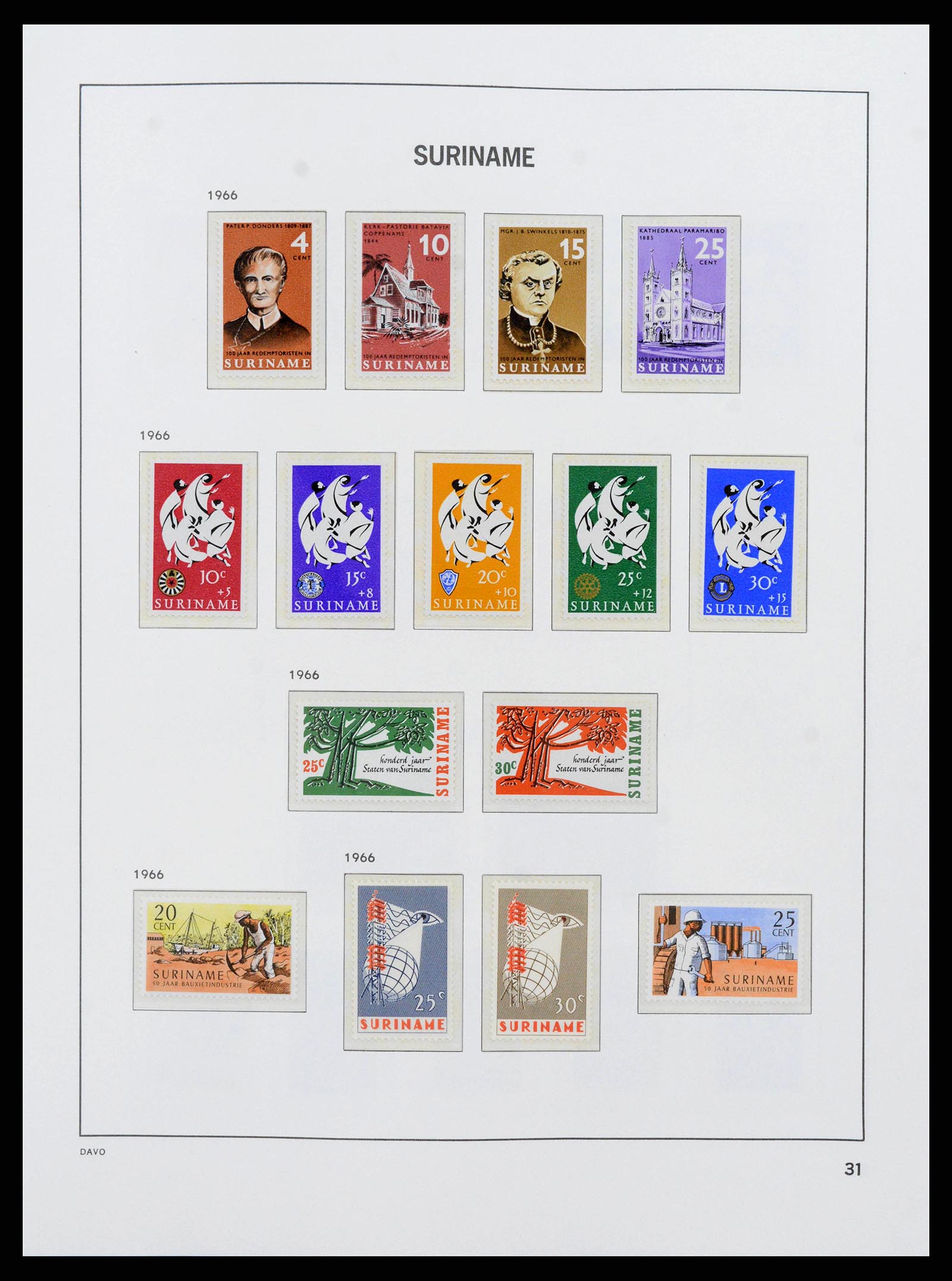 38571 0032 - Postzegelverzameling 38571 Suriname 1873-1975.