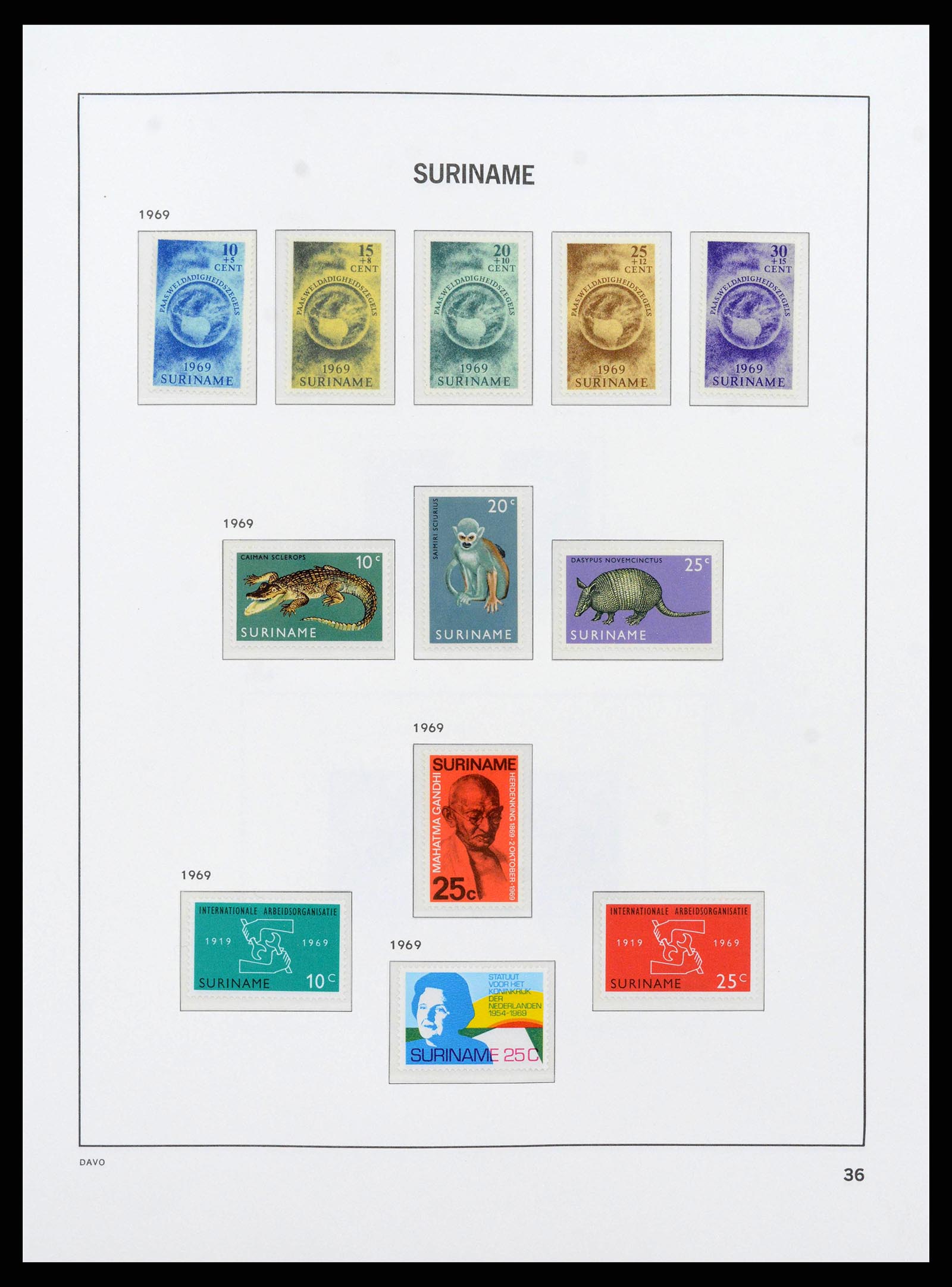 38571 0037 - Postzegelverzameling 38571 Suriname 1873-1975.