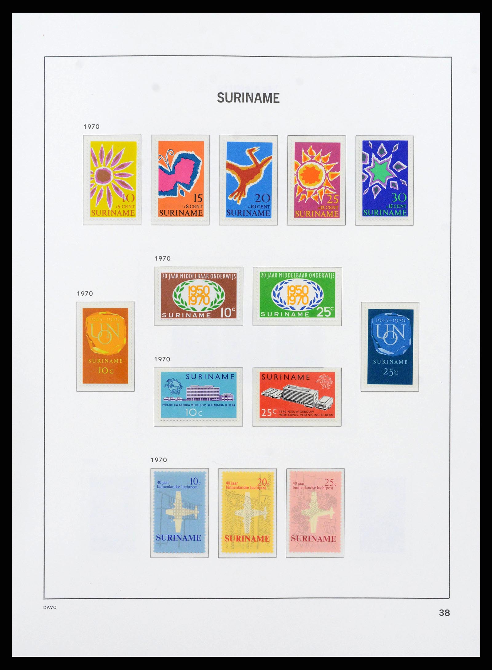 38571 0039 - Postzegelverzameling 38571 Suriname 1873-1975.