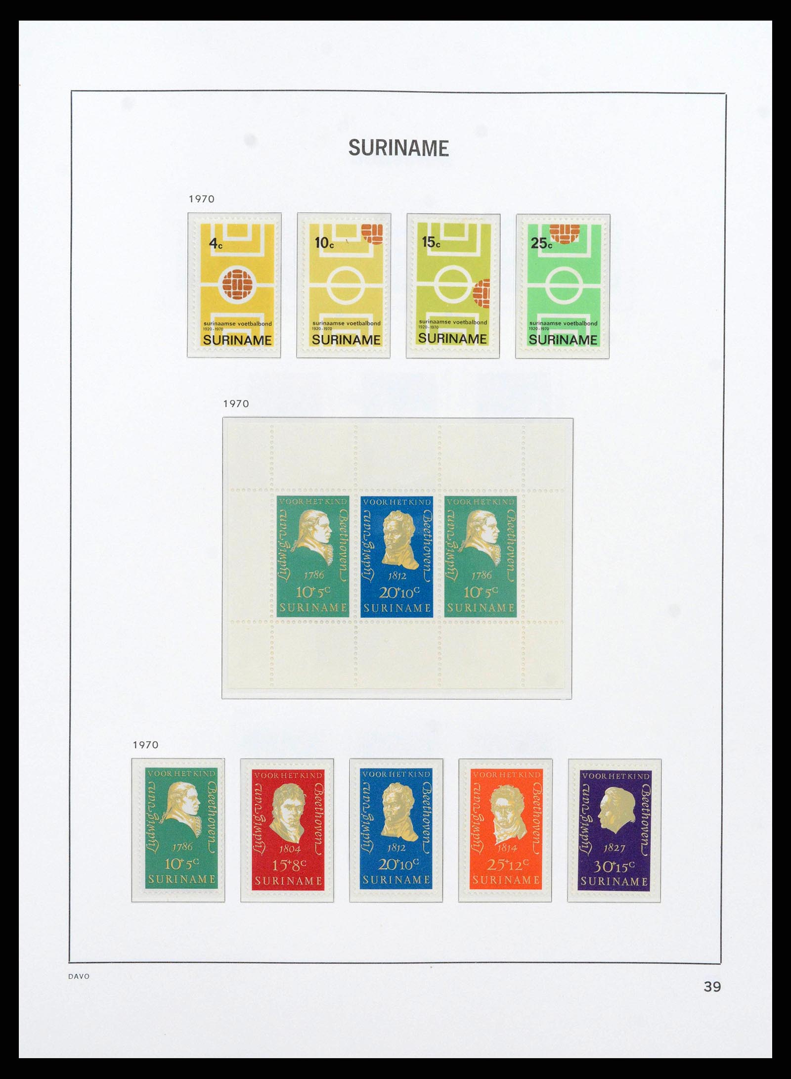 38571 0040 - Postzegelverzameling 38571 Suriname 1873-1975.