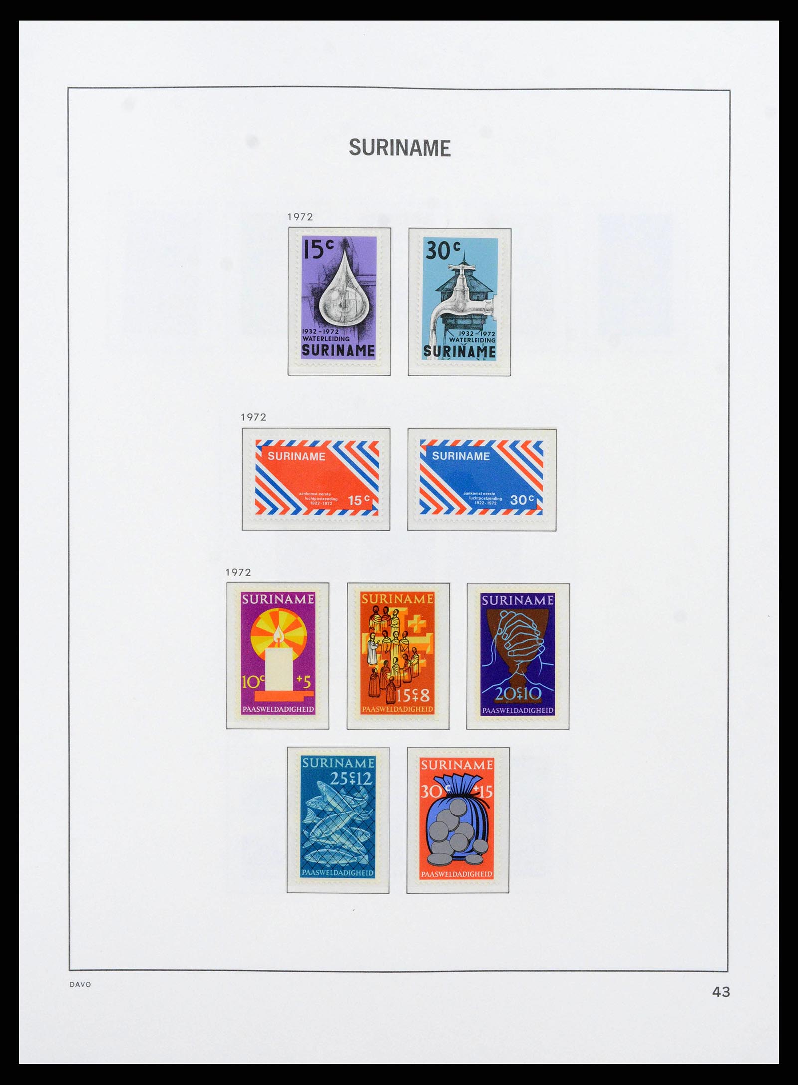 38571 0044 - Postzegelverzameling 38571 Suriname 1873-1975.