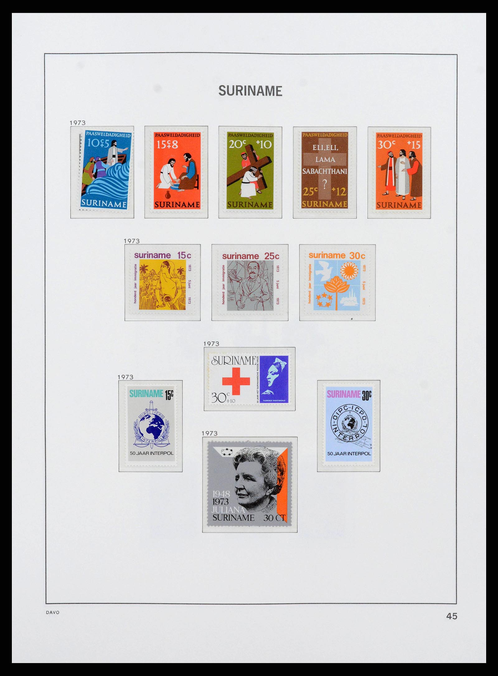 38571 0046 - Postzegelverzameling 38571 Suriname 1873-1975.