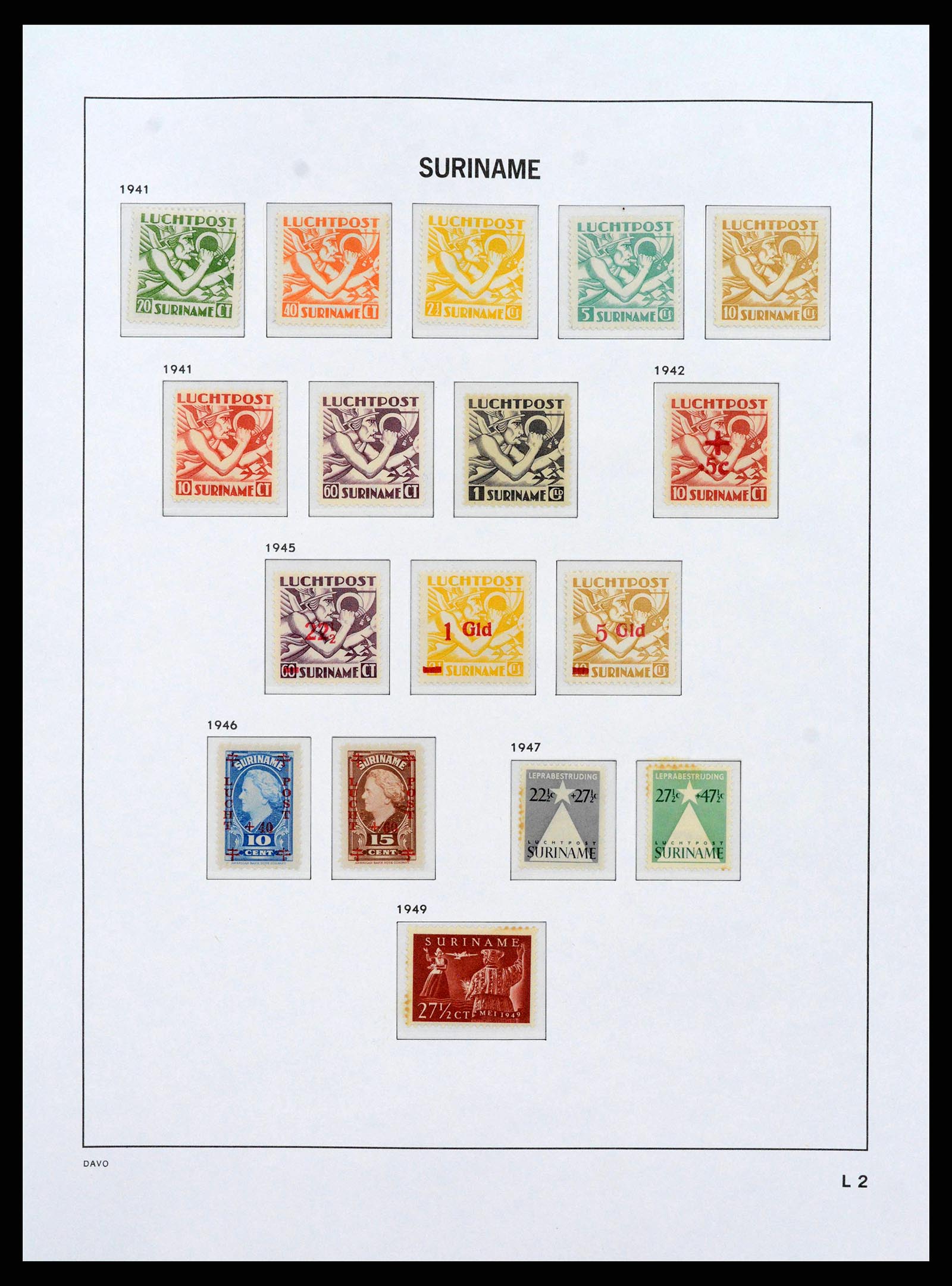 38571 0053 - Postzegelverzameling 38571 Suriname 1873-1975.