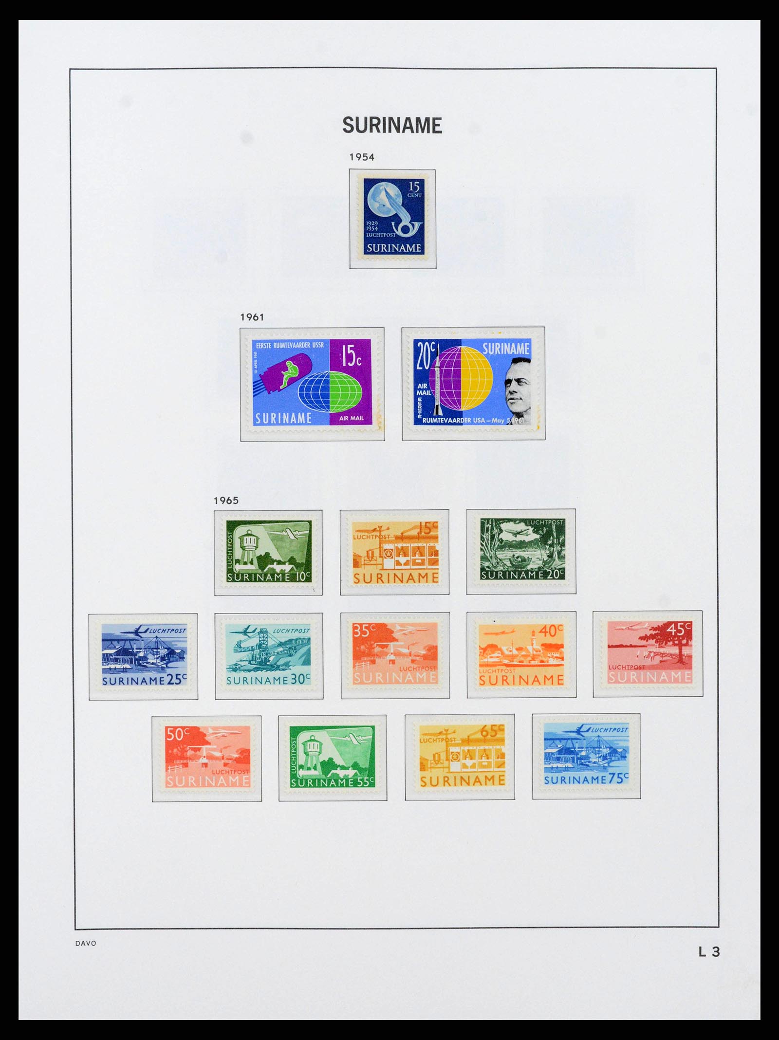 38571 0054 - Postzegelverzameling 38571 Suriname 1873-1975.