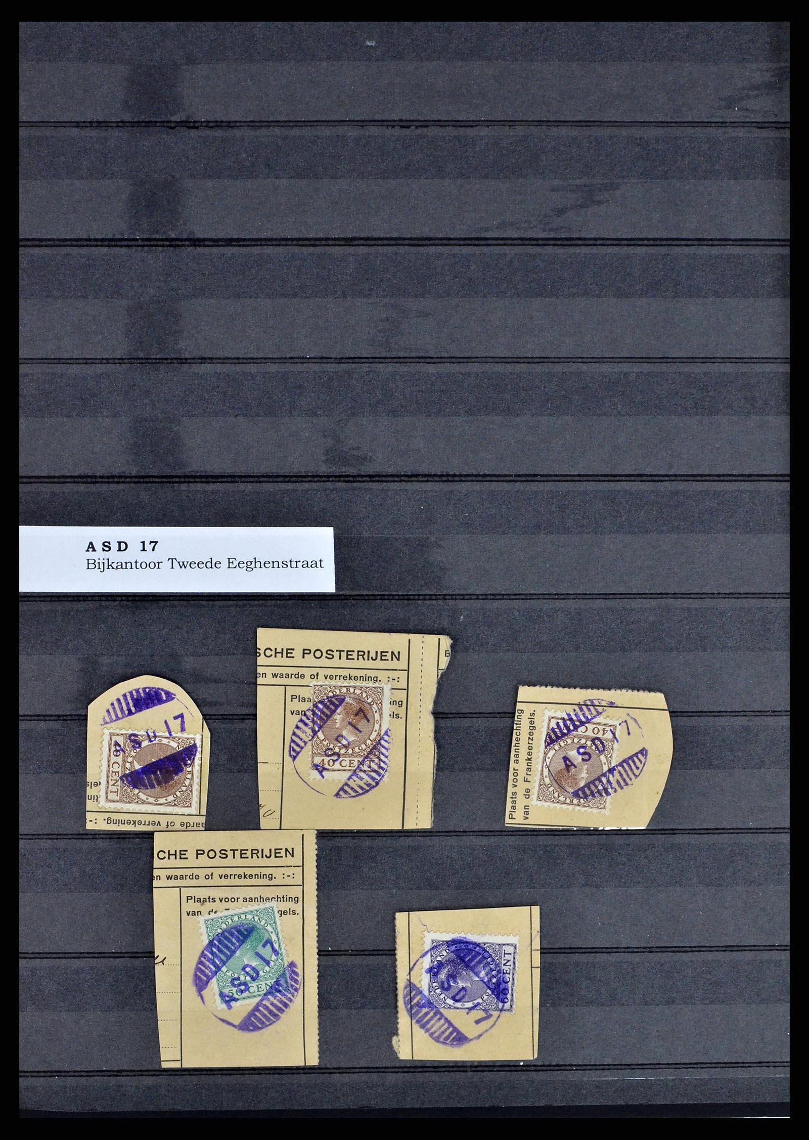 38572 0008 - Postzegelverzameling 38572 Nederland gummistempels.