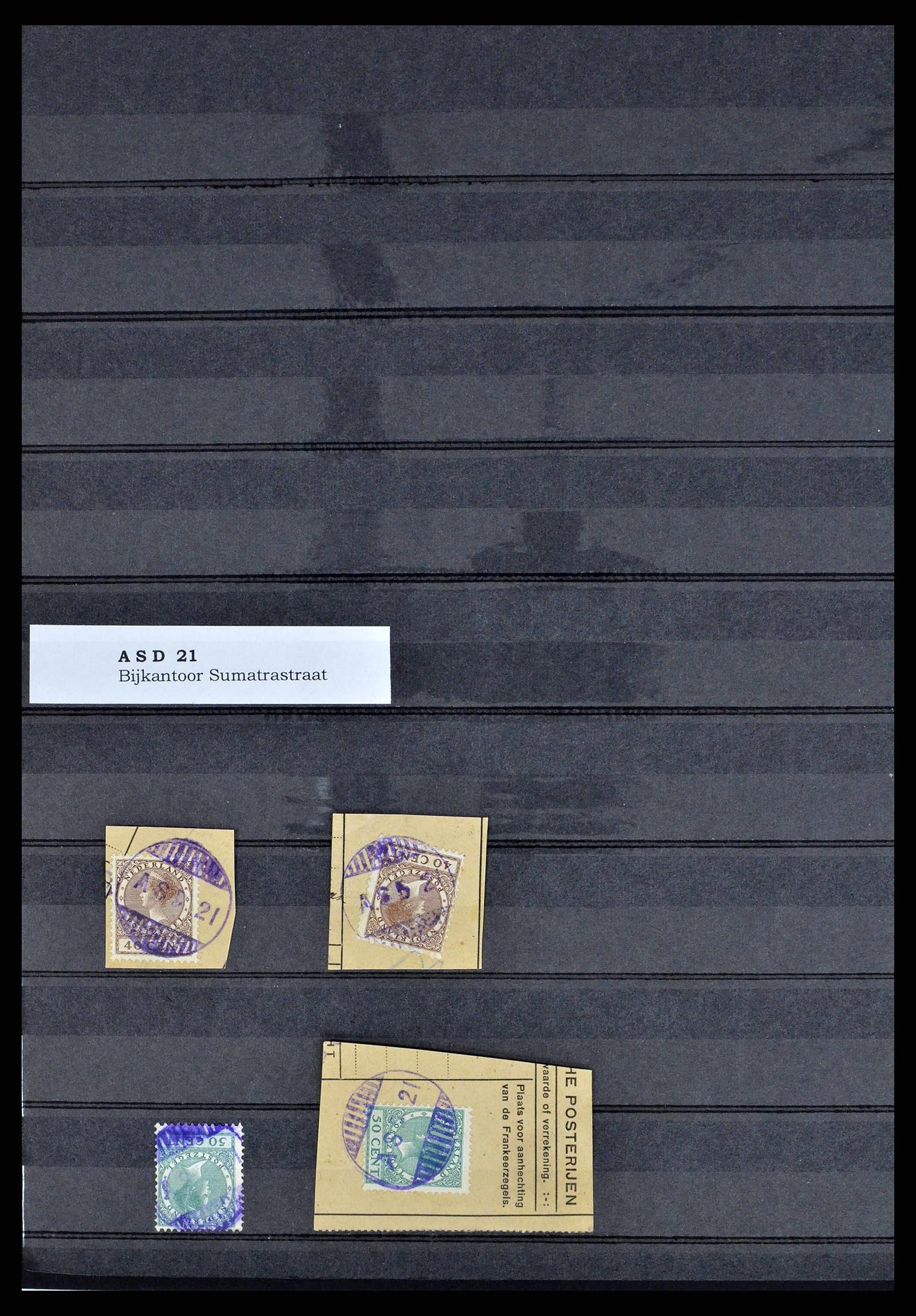 38572 0010 - Postzegelverzameling 38572 Nederland gummistempels.