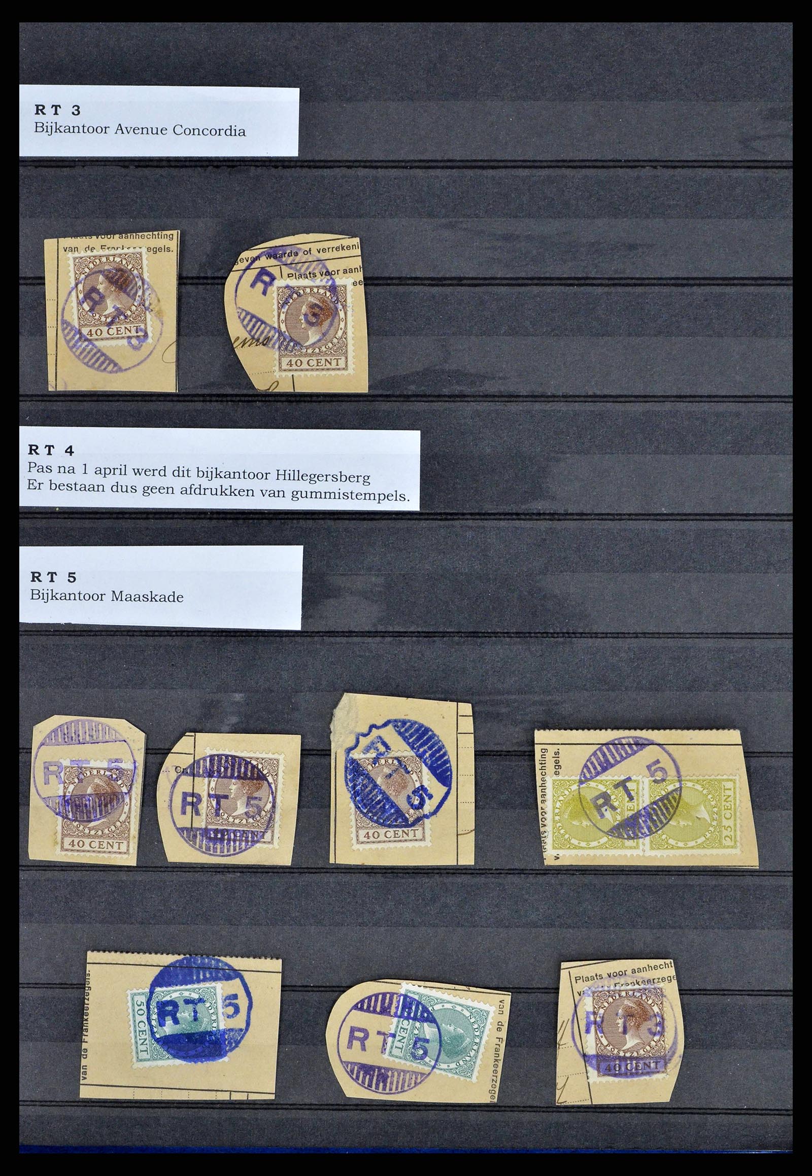38572 0016 - Stamp collection 38572 Netherlands rubber cancels.