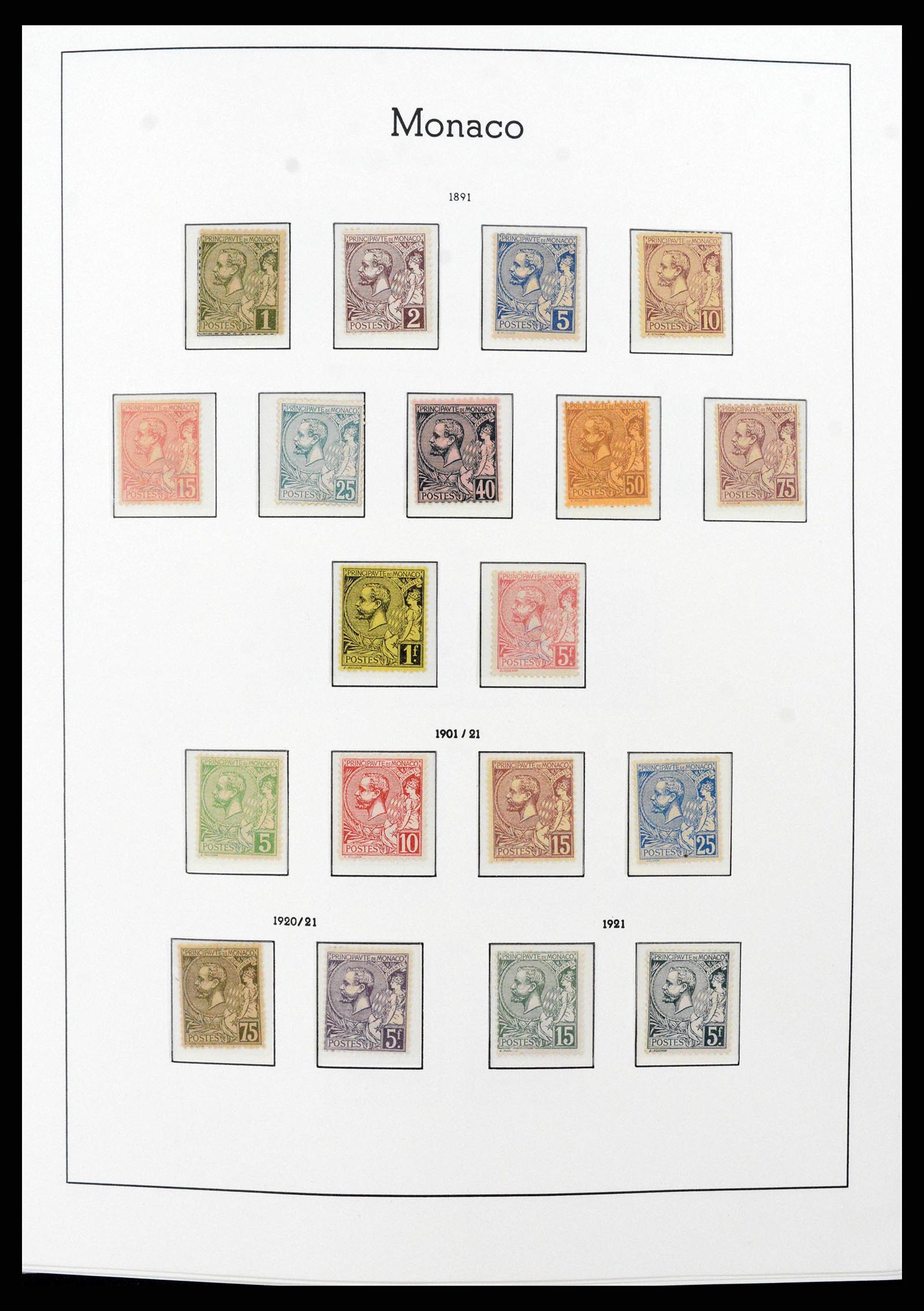 38575 0003 - Postzegelverzameling 38575 Monaco compleet 1885-1981.