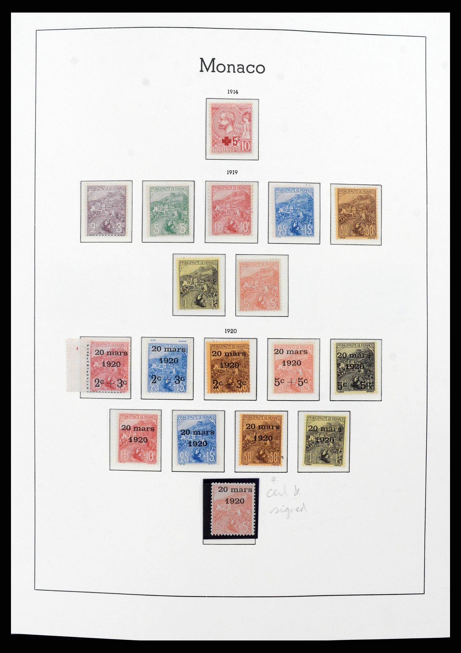 38575 0005 - Postzegelverzameling 38575 Monaco compleet 1885-1981.
