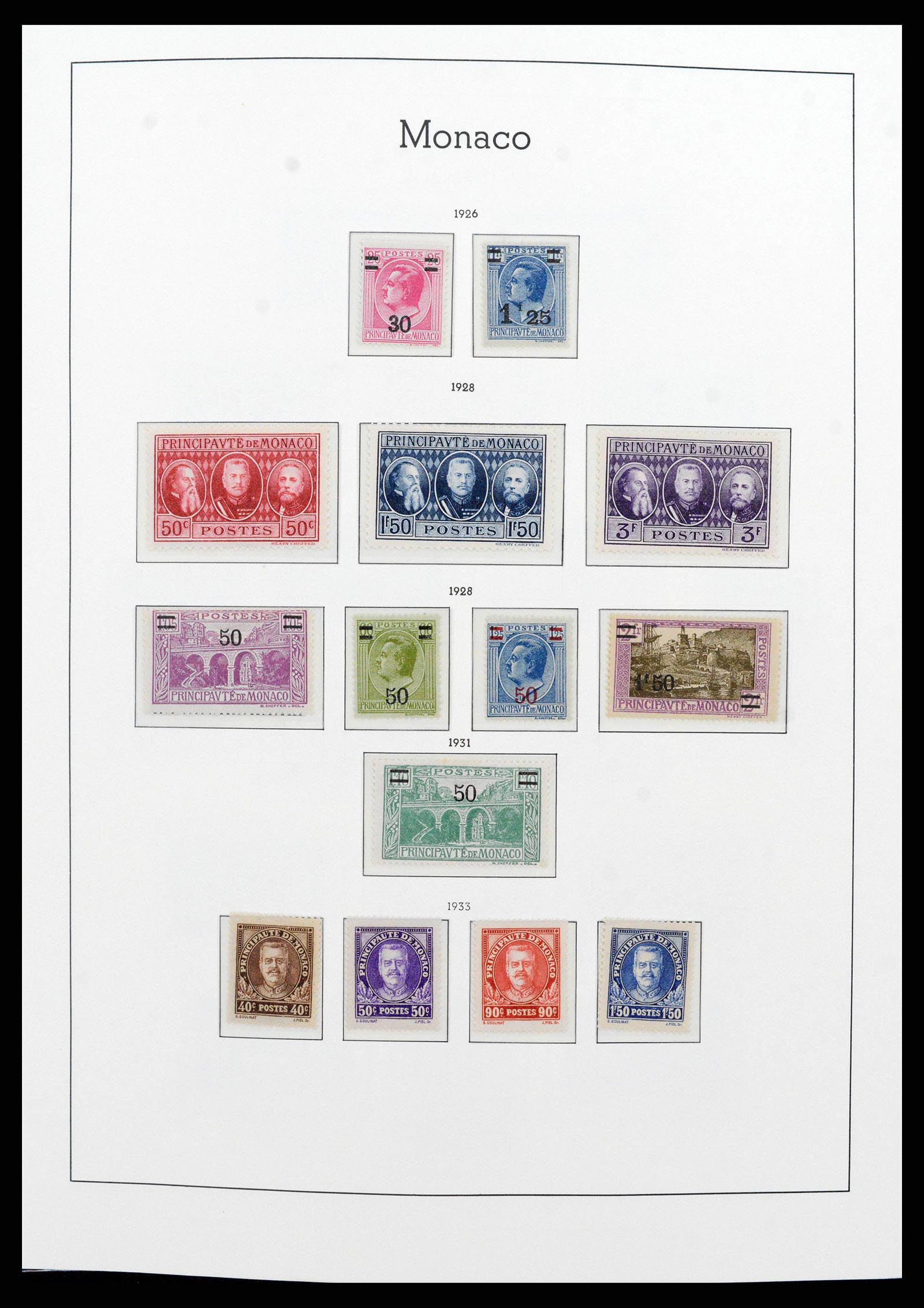 38575 0012 - Postzegelverzameling 38575 Monaco compleet 1885-1981.