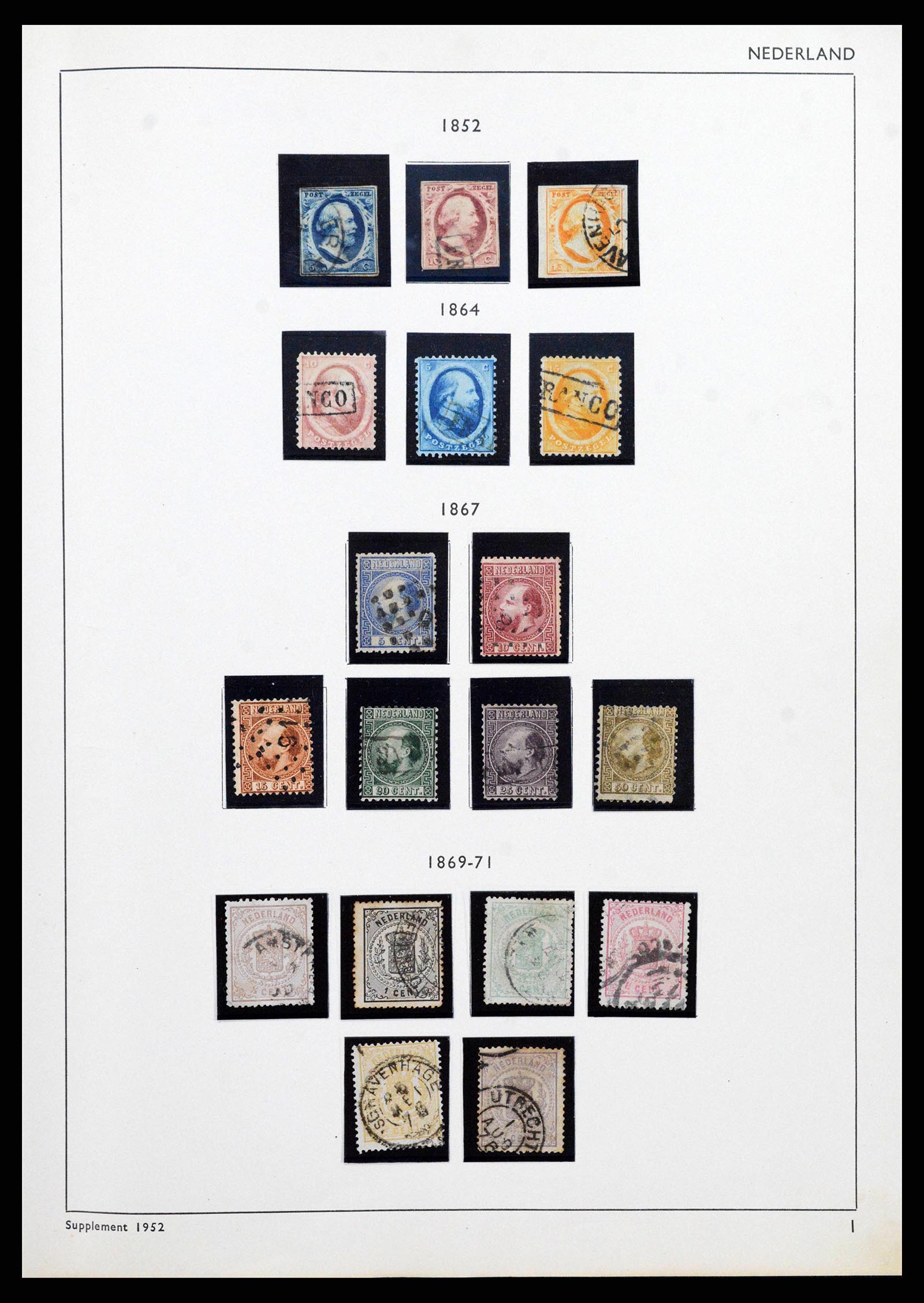 38576 0001 - Postzegelverzameling 38576 Nederland en overzeese gebiedsdelen 1852-1