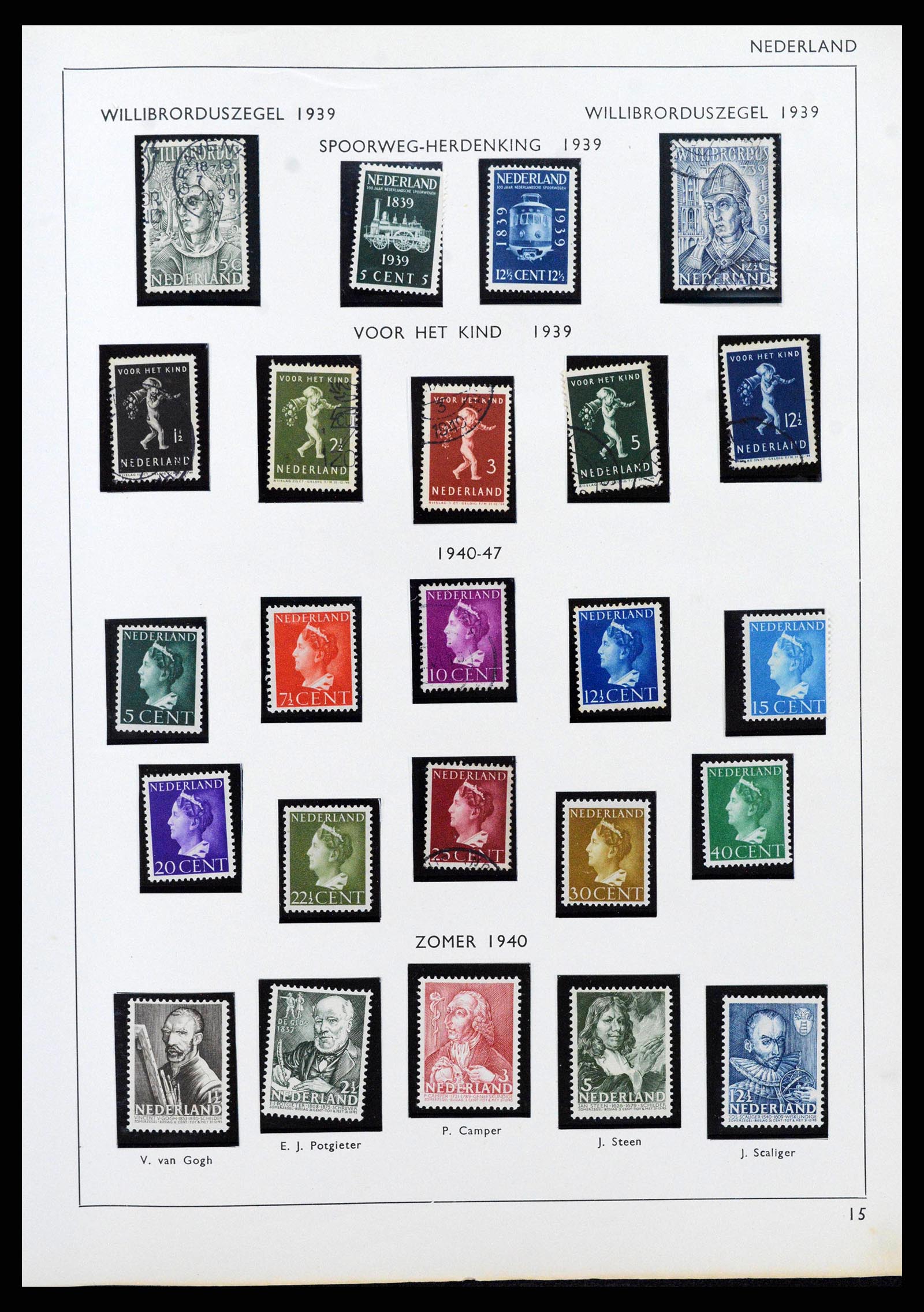 38576 0016 - Postzegelverzameling 38576 Nederland en overzeese gebiedsdelen 1852-1