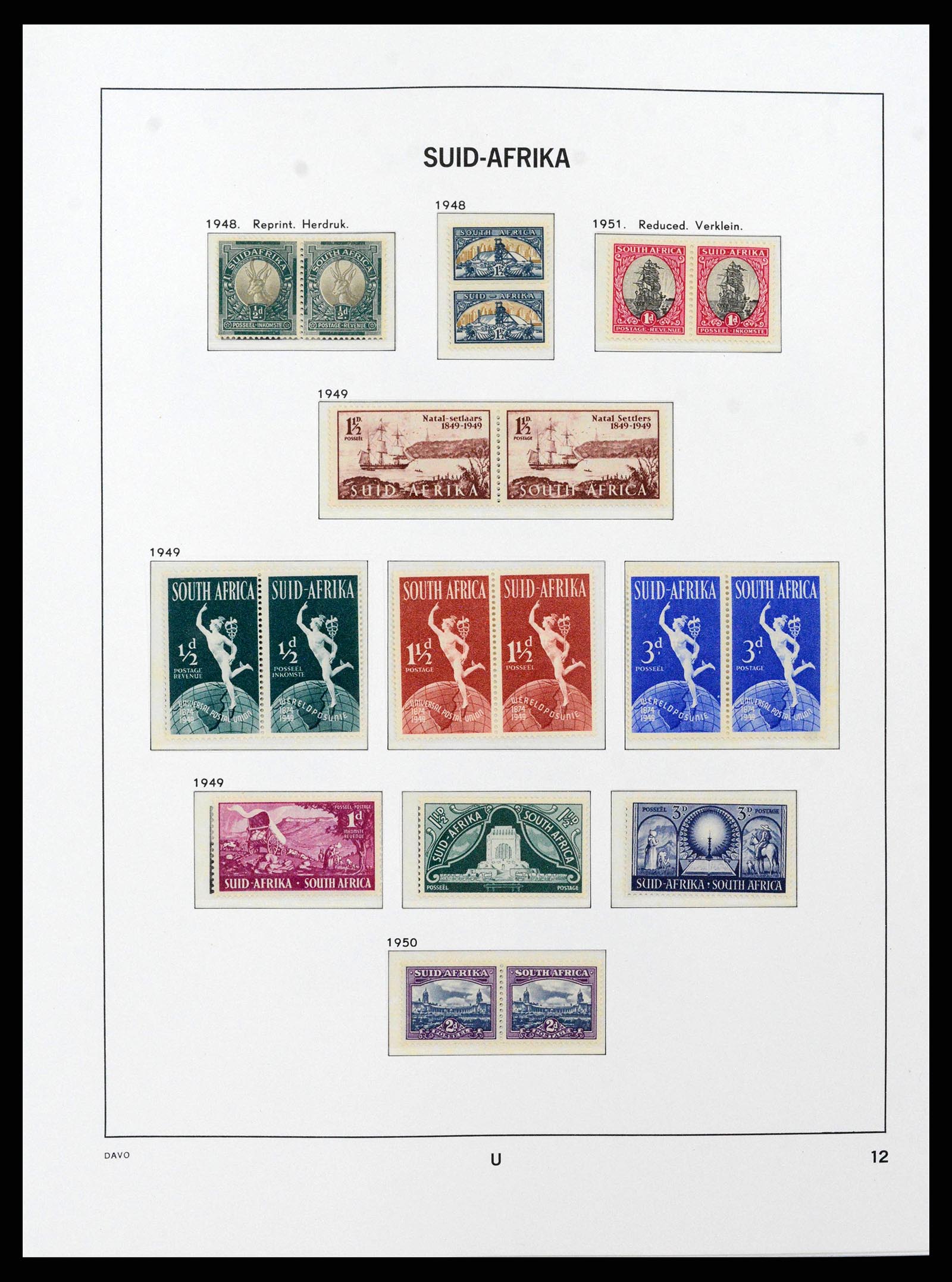 38581 0012 - Stamp collection 38581 South Africa 1910-1999.