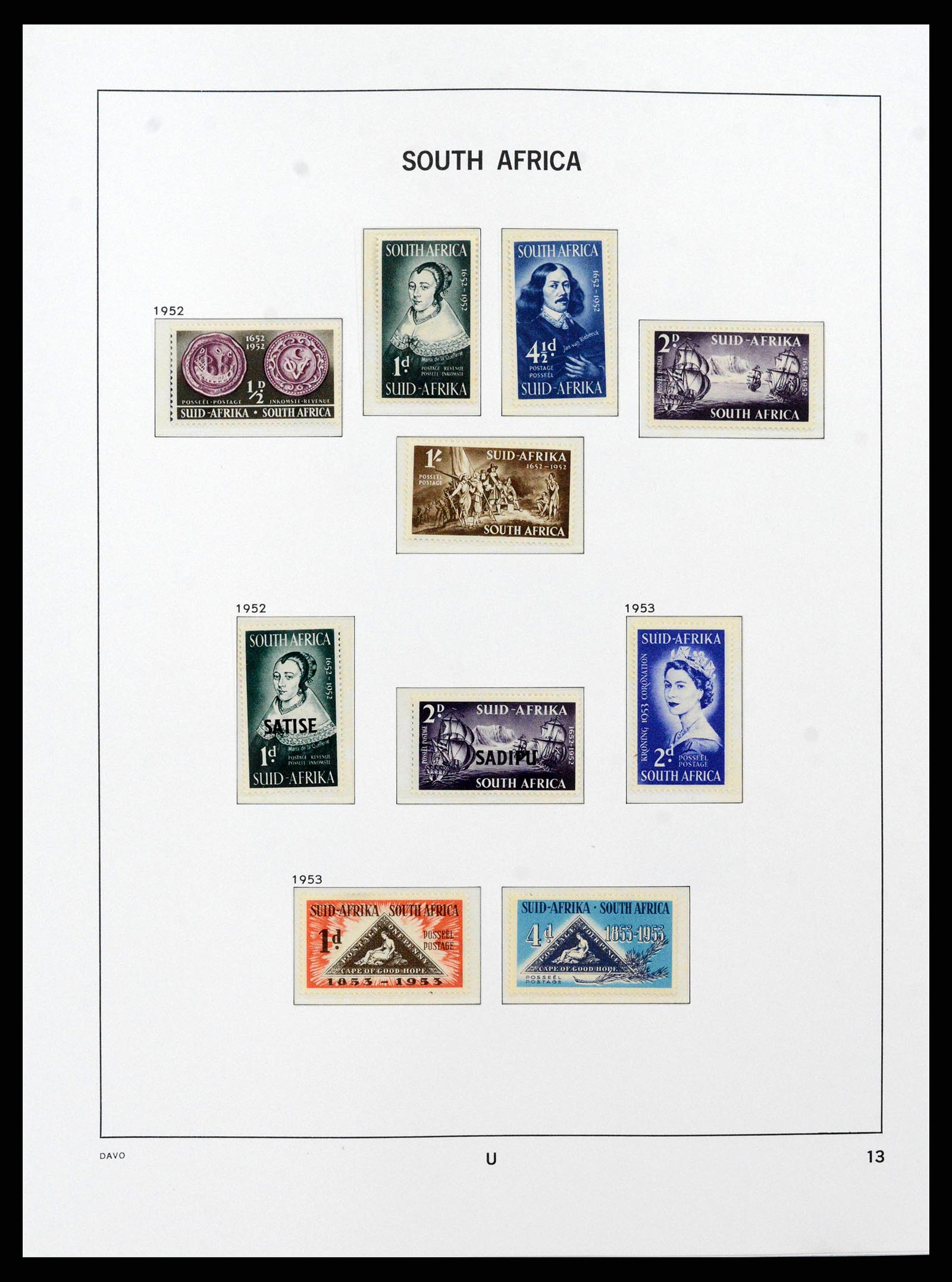 38581 0013 - Stamp collection 38581 South Africa 1910-1999.