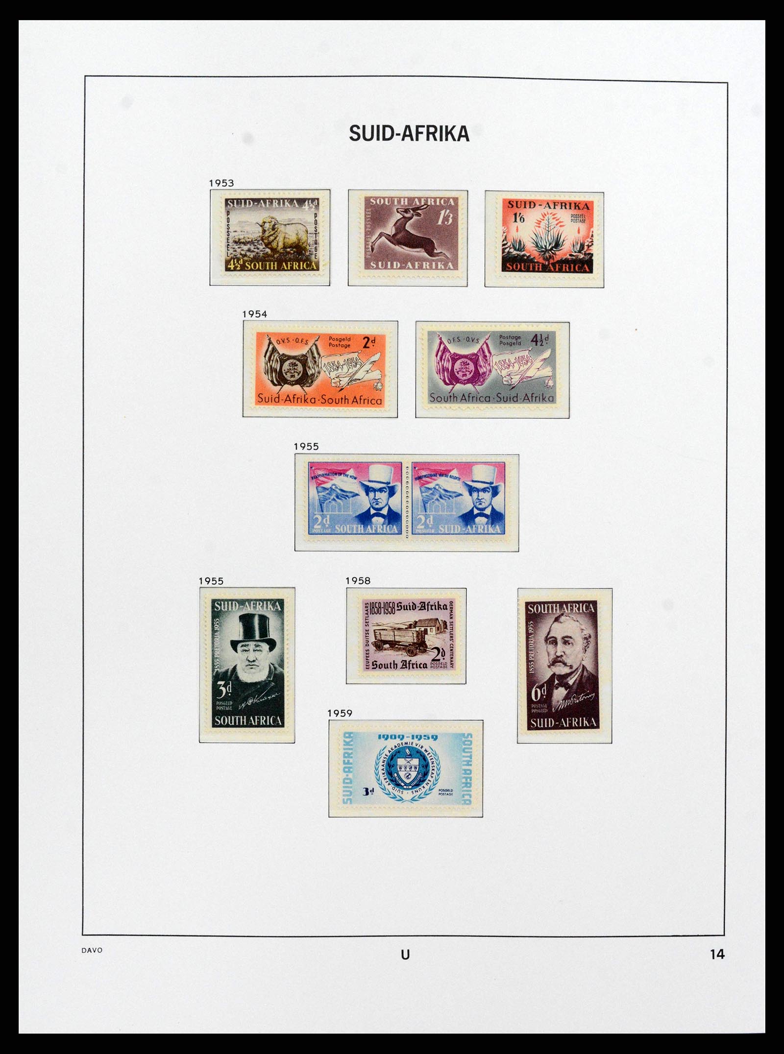 38581 0014 - Stamp collection 38581 South Africa 1910-1999.
