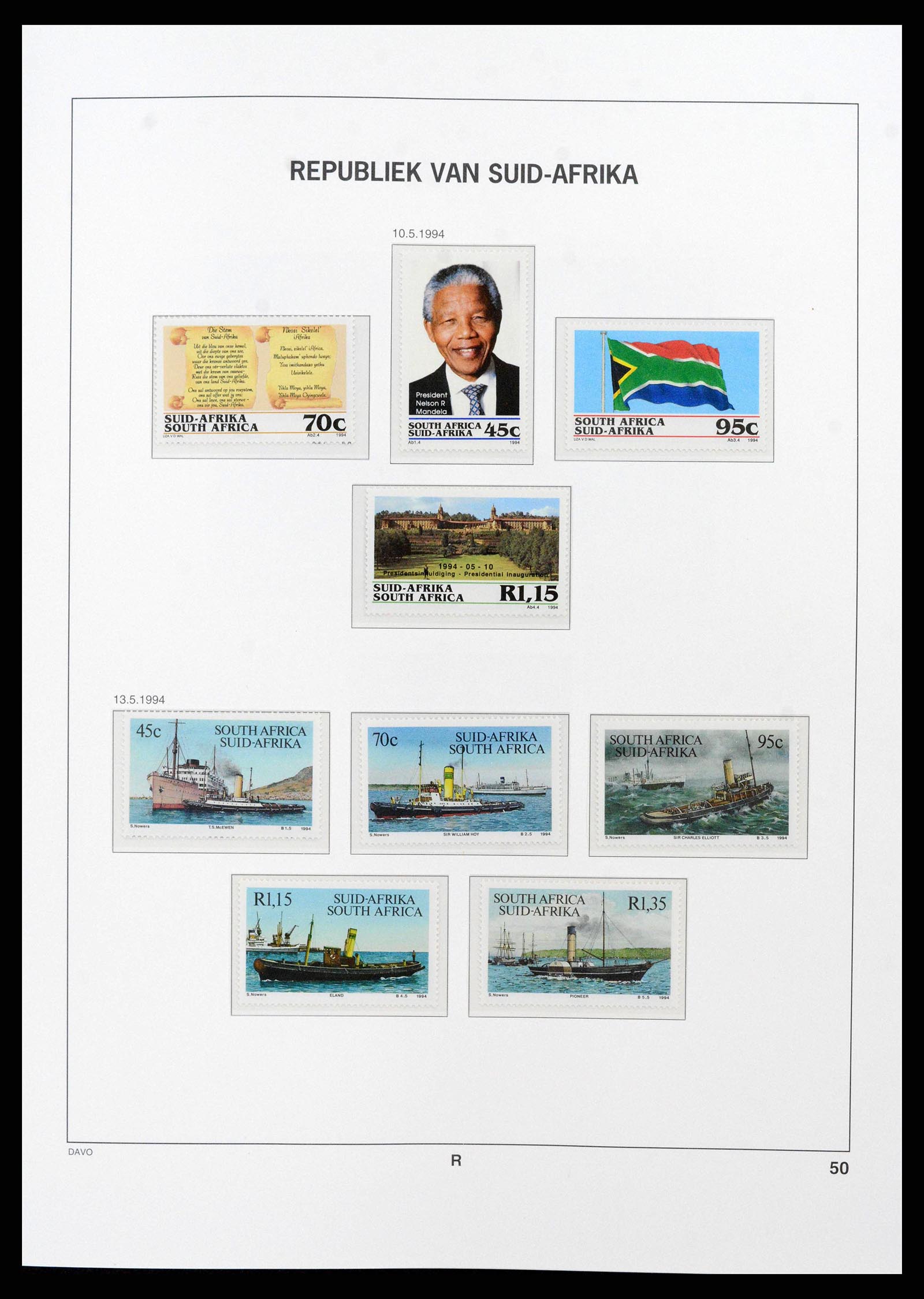 38581 0069 - Stamp collection 38581 South Africa 1910-1999.