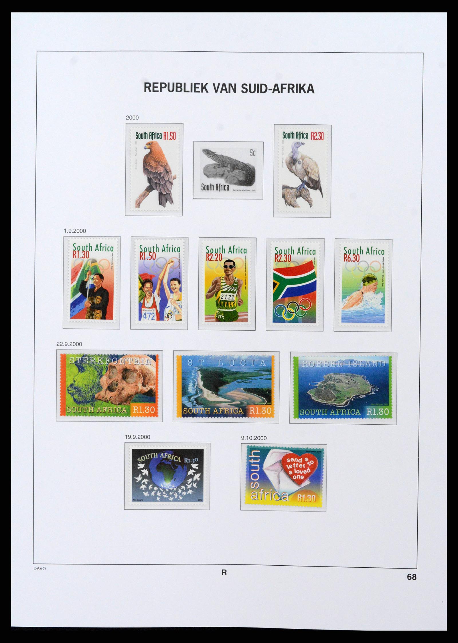 38581 0087 - Stamp collection 38581 South Africa 1910-1999.