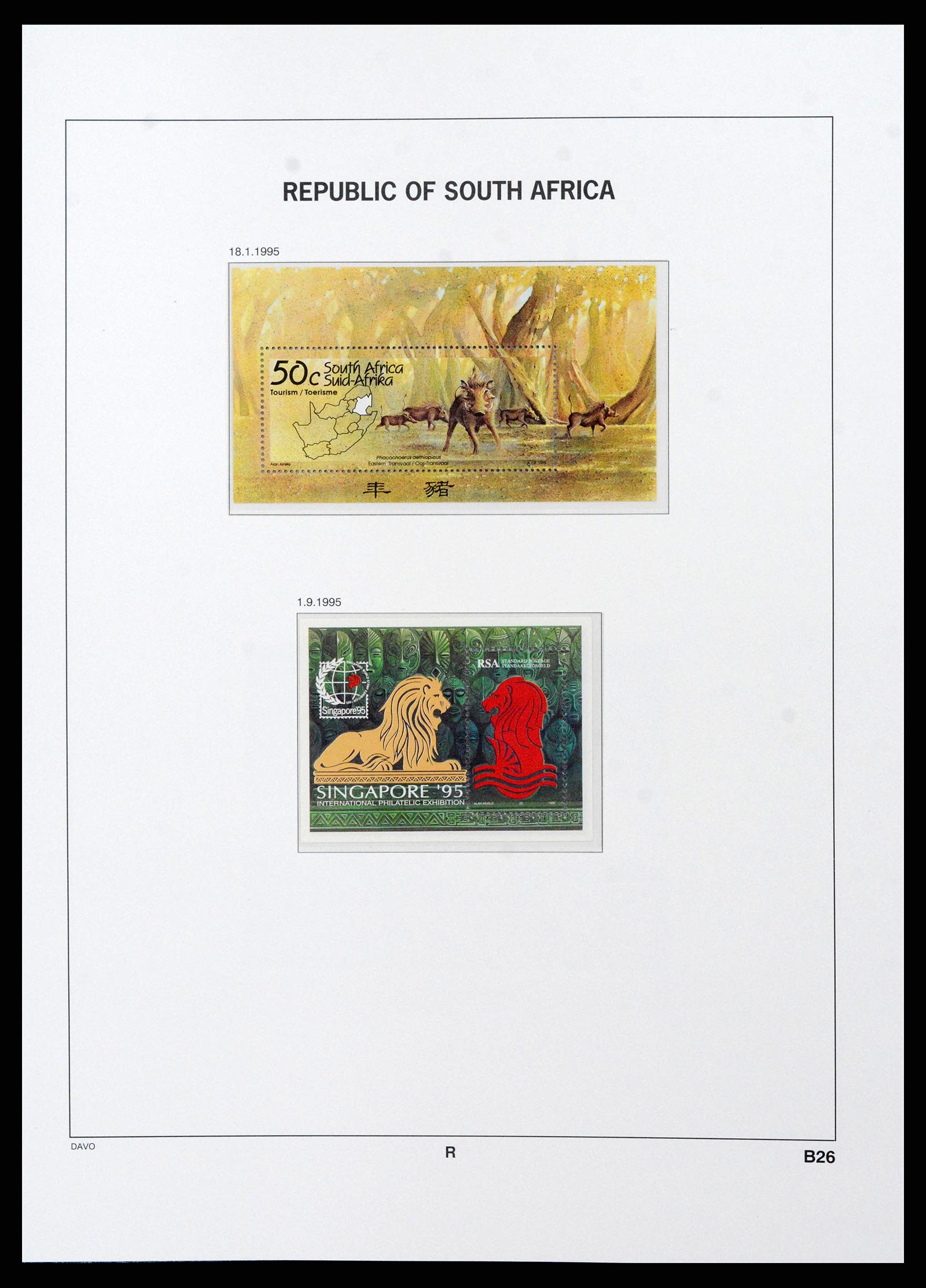 38581 0115 - Stamp collection 38581 South Africa 1910-1999.