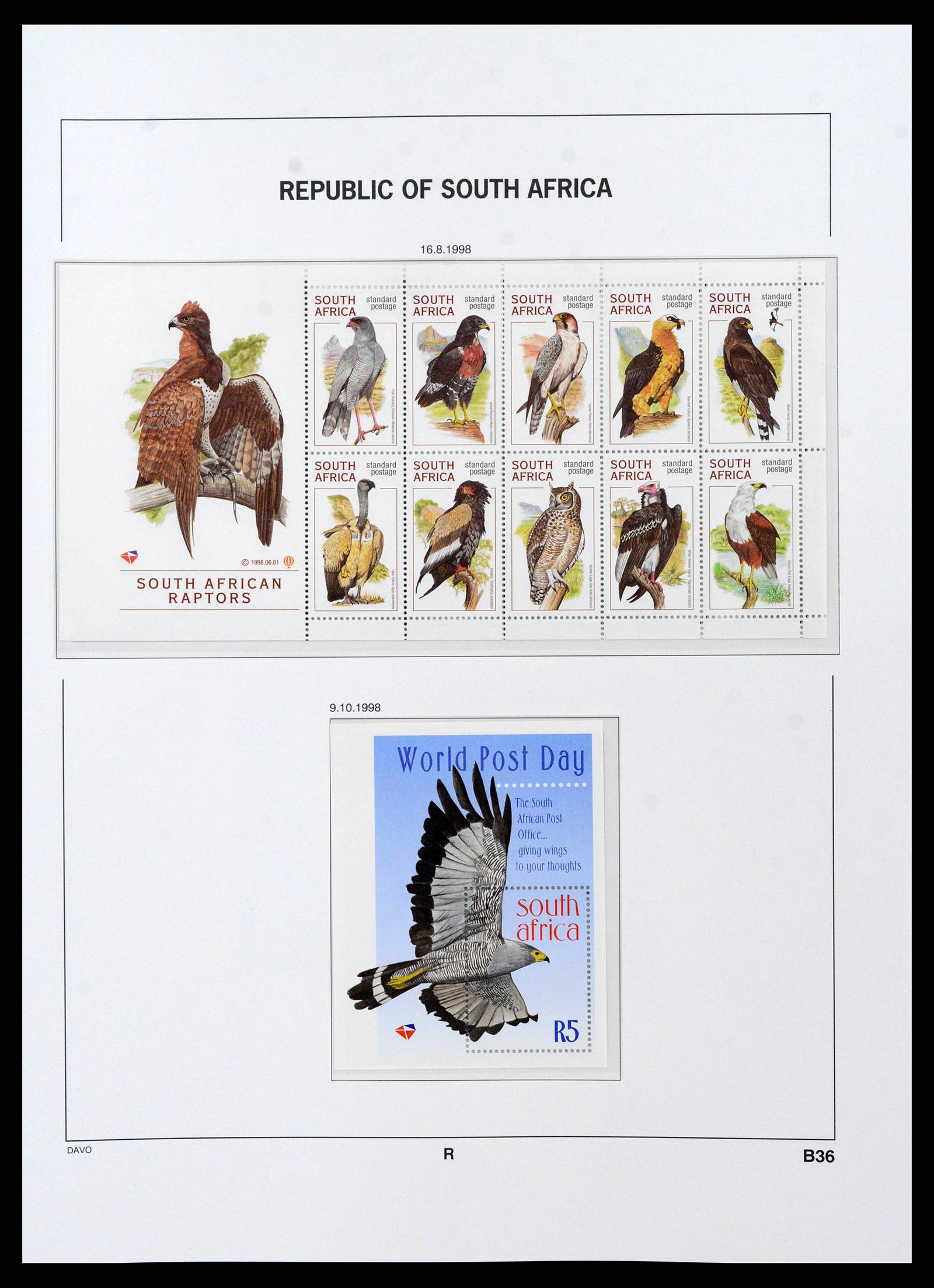38581 0125 - Stamp collection 38581 South Africa 1910-1999.