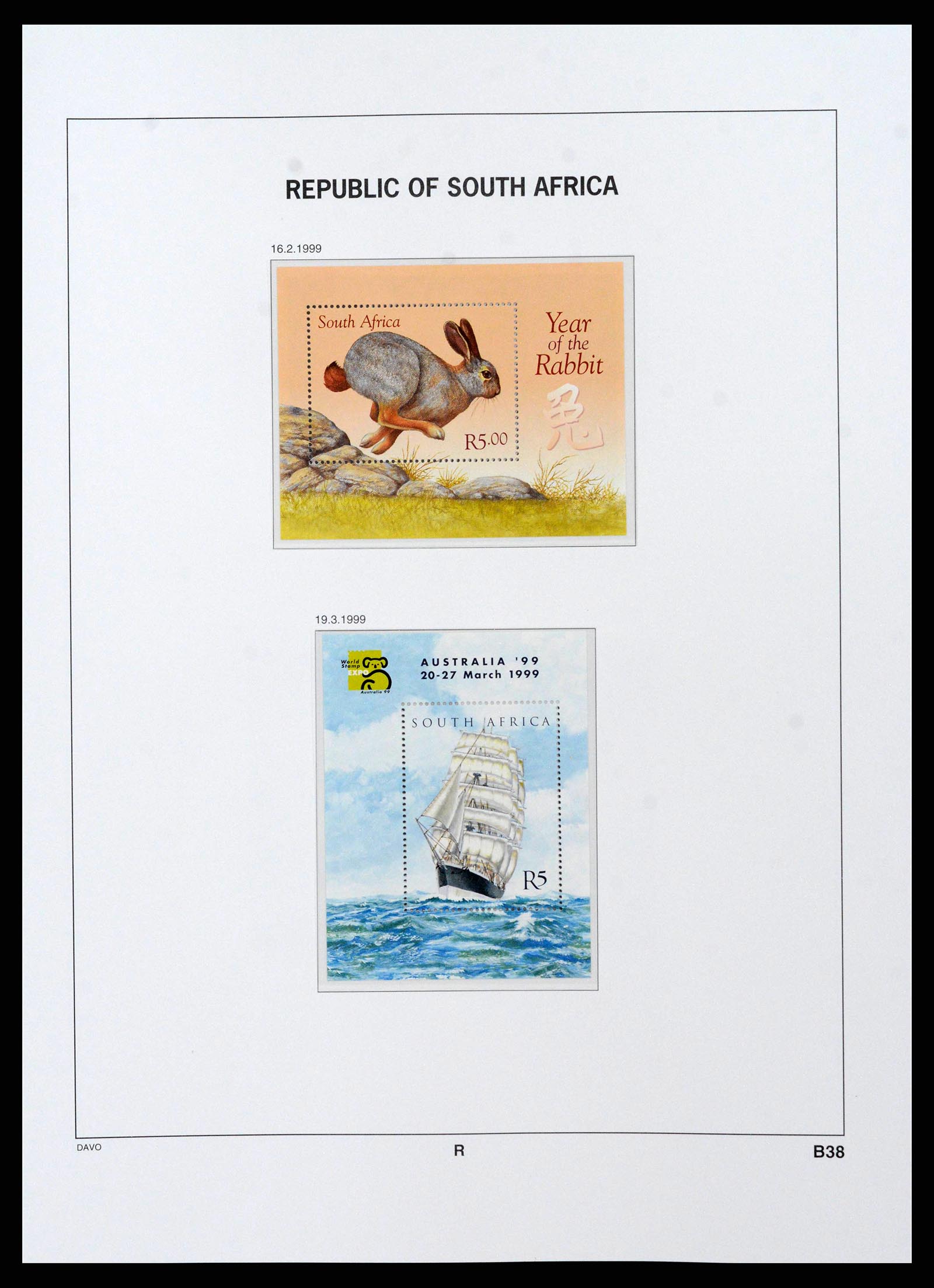 38581 0127 - Stamp collection 38581 South Africa 1910-1999.