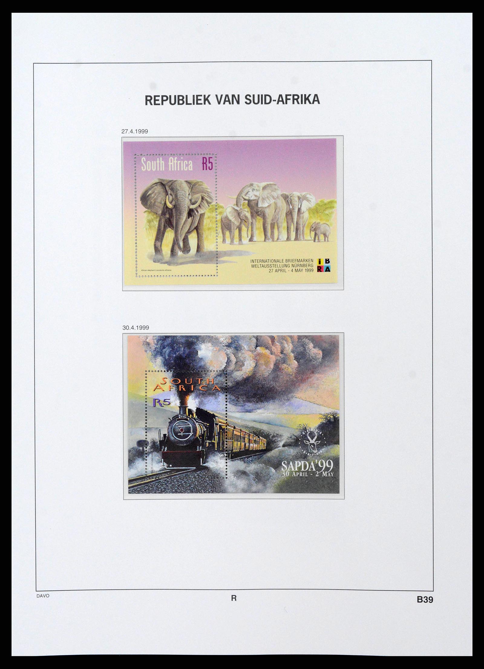 38581 0128 - Stamp collection 38581 South Africa 1910-1999.
