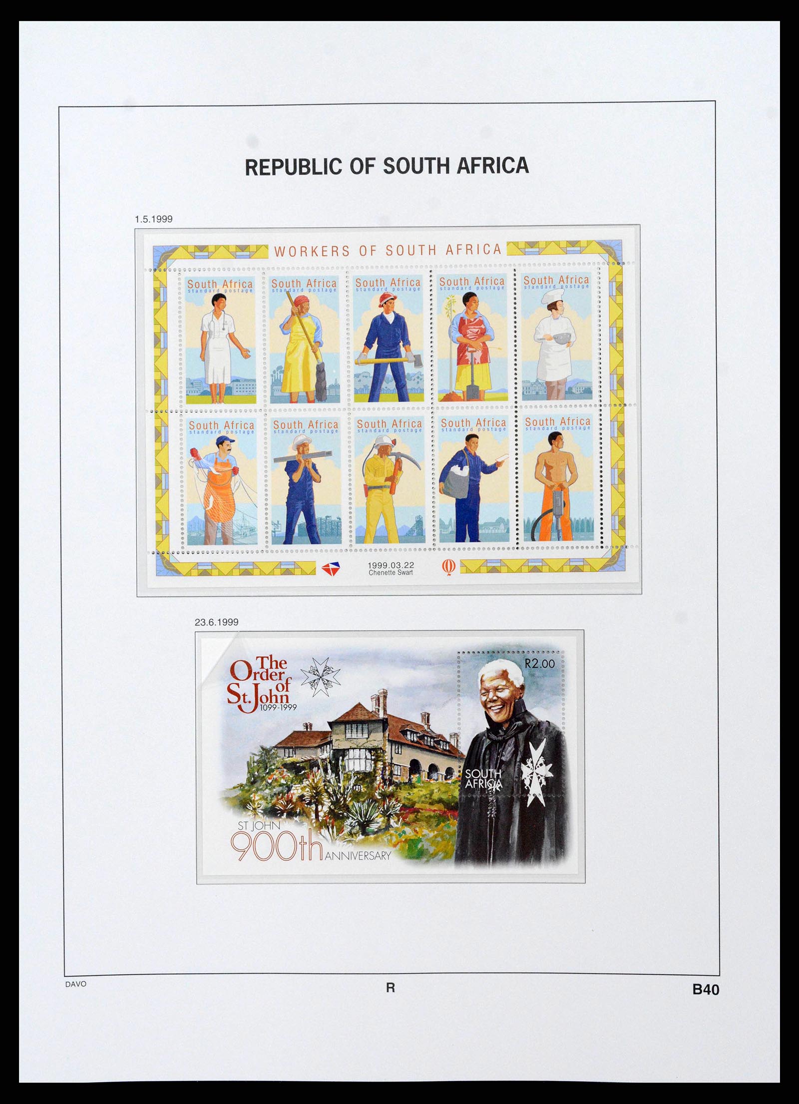 38581 0129 - Stamp collection 38581 South Africa 1910-1999.