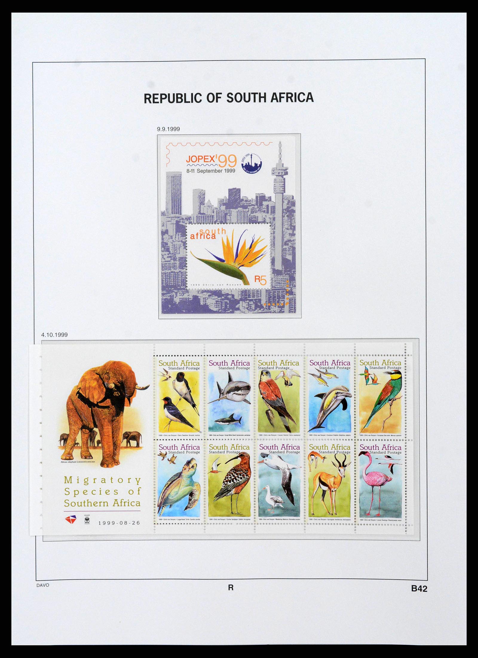 38581 0131 - Stamp collection 38581 South Africa 1910-1999.