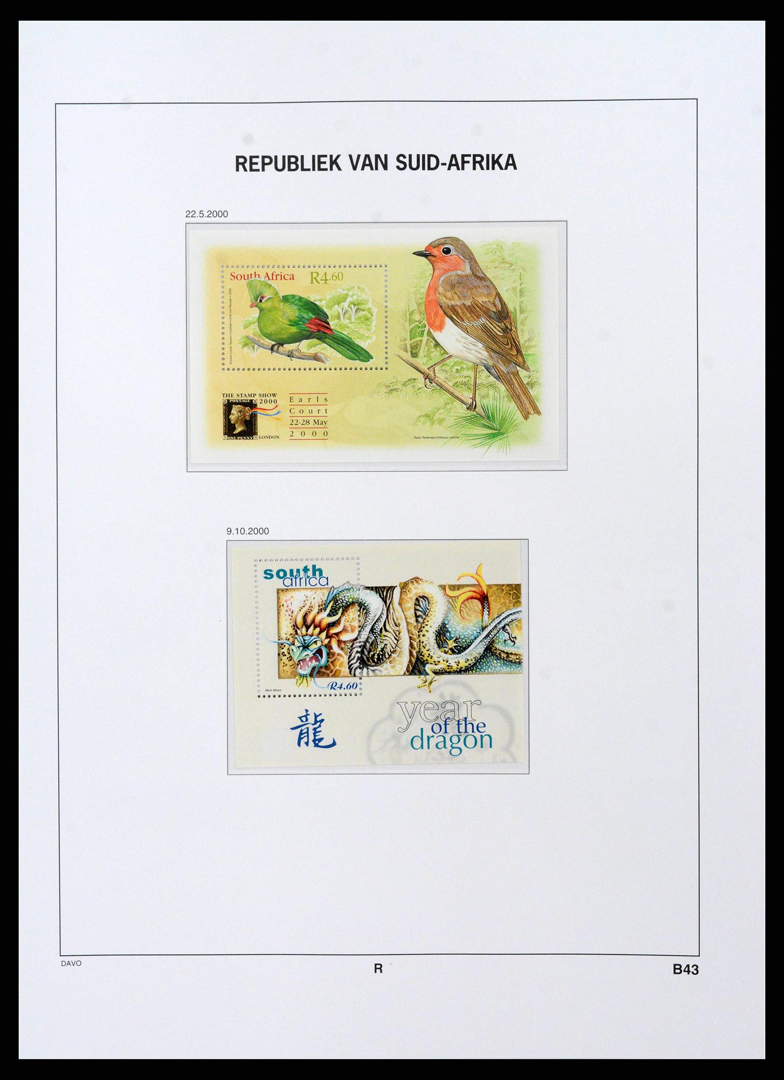 38581 0132 - Stamp collection 38581 South Africa 1910-1999.