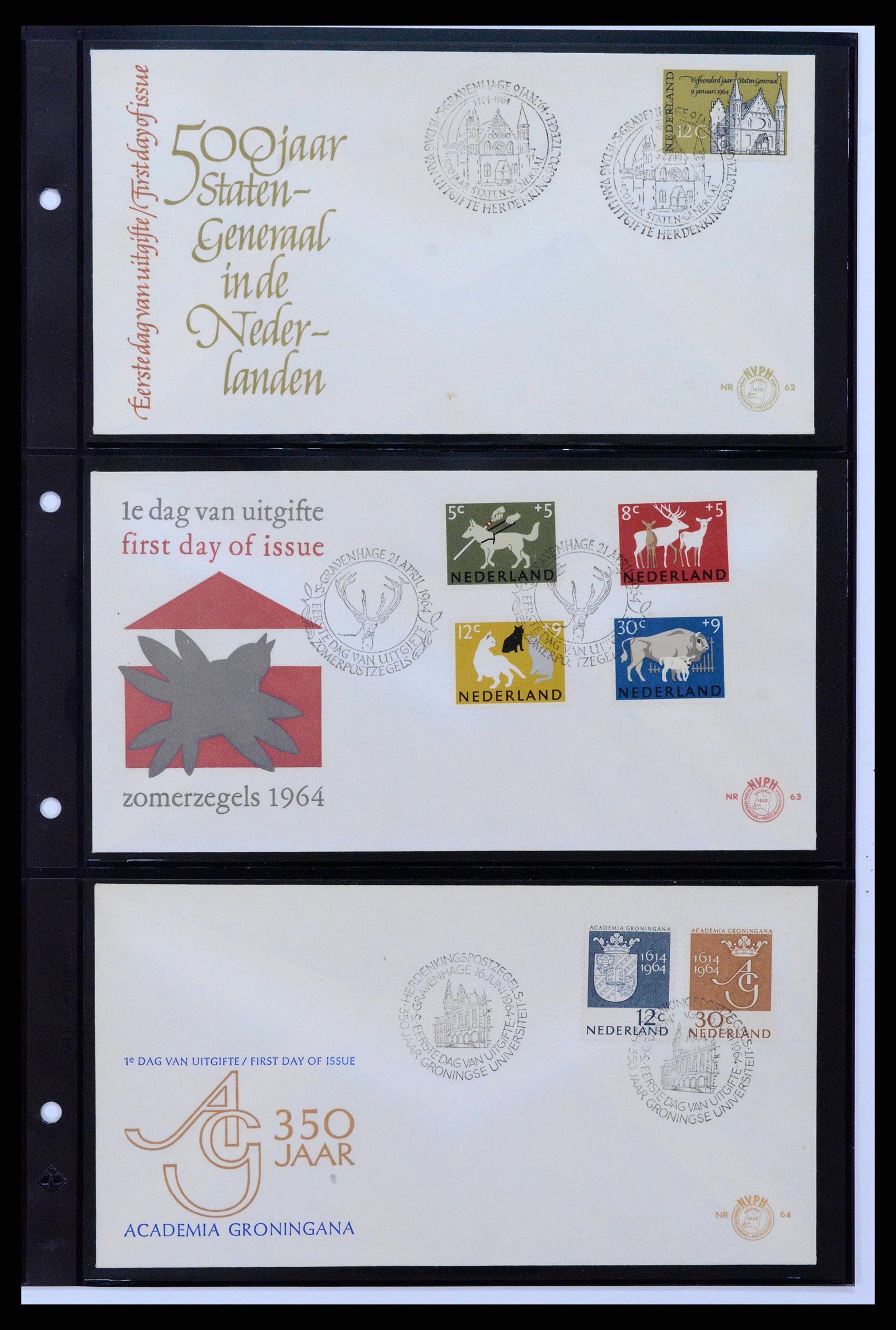 38584 0005 - Postzegelverzameling 38584 Nederland FDC's 1961-1979.