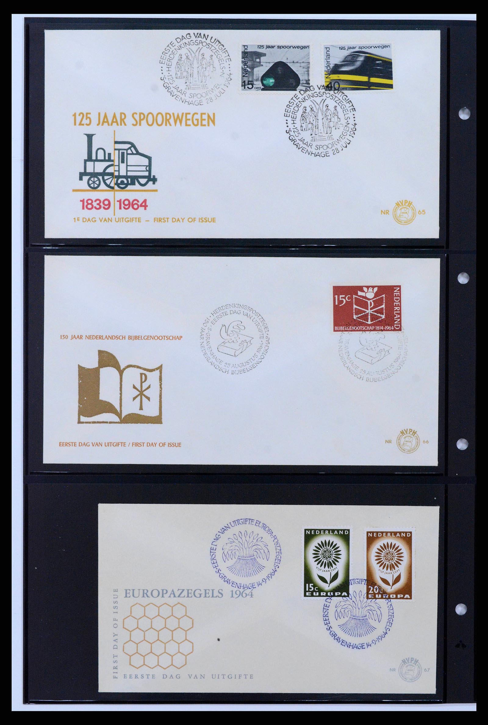 38584 0006 - Postzegelverzameling 38584 Nederland FDC's 1961-1979.