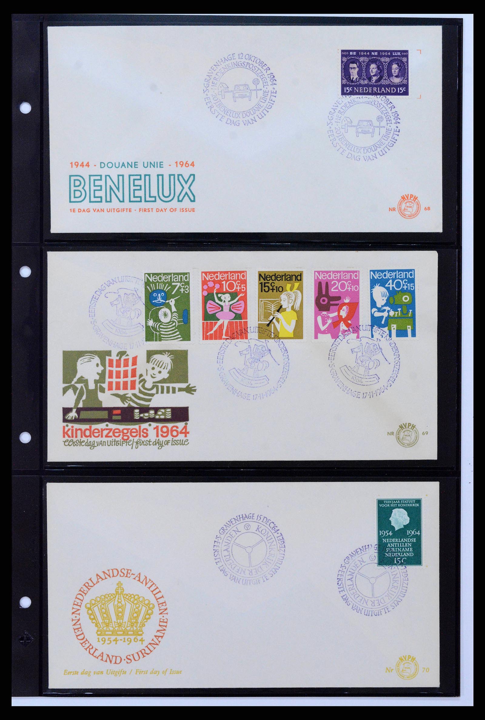 38584 0007 - Postzegelverzameling 38584 Nederland FDC's 1961-1979.