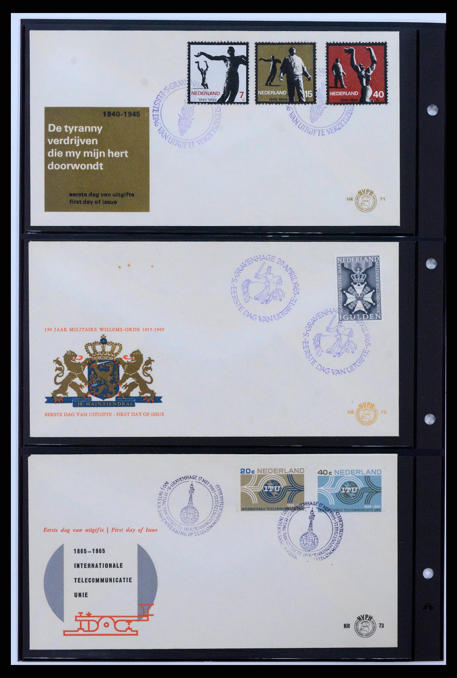 38584 0008 - Postzegelverzameling 38584 Nederland FDC's 1961-1979.