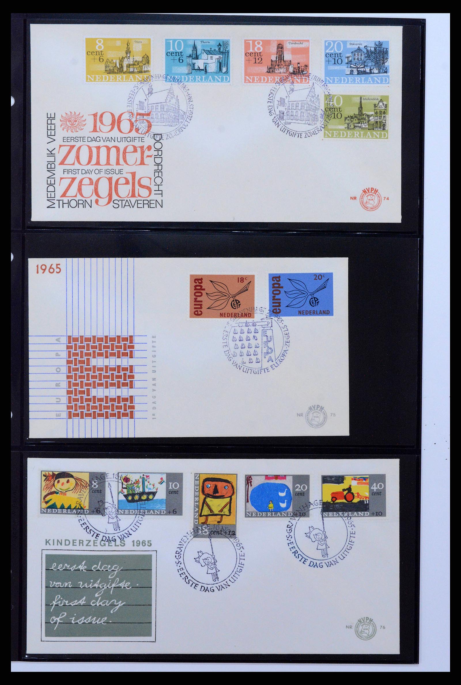38584 0009 - Postzegelverzameling 38584 Nederland FDC's 1961-1979.