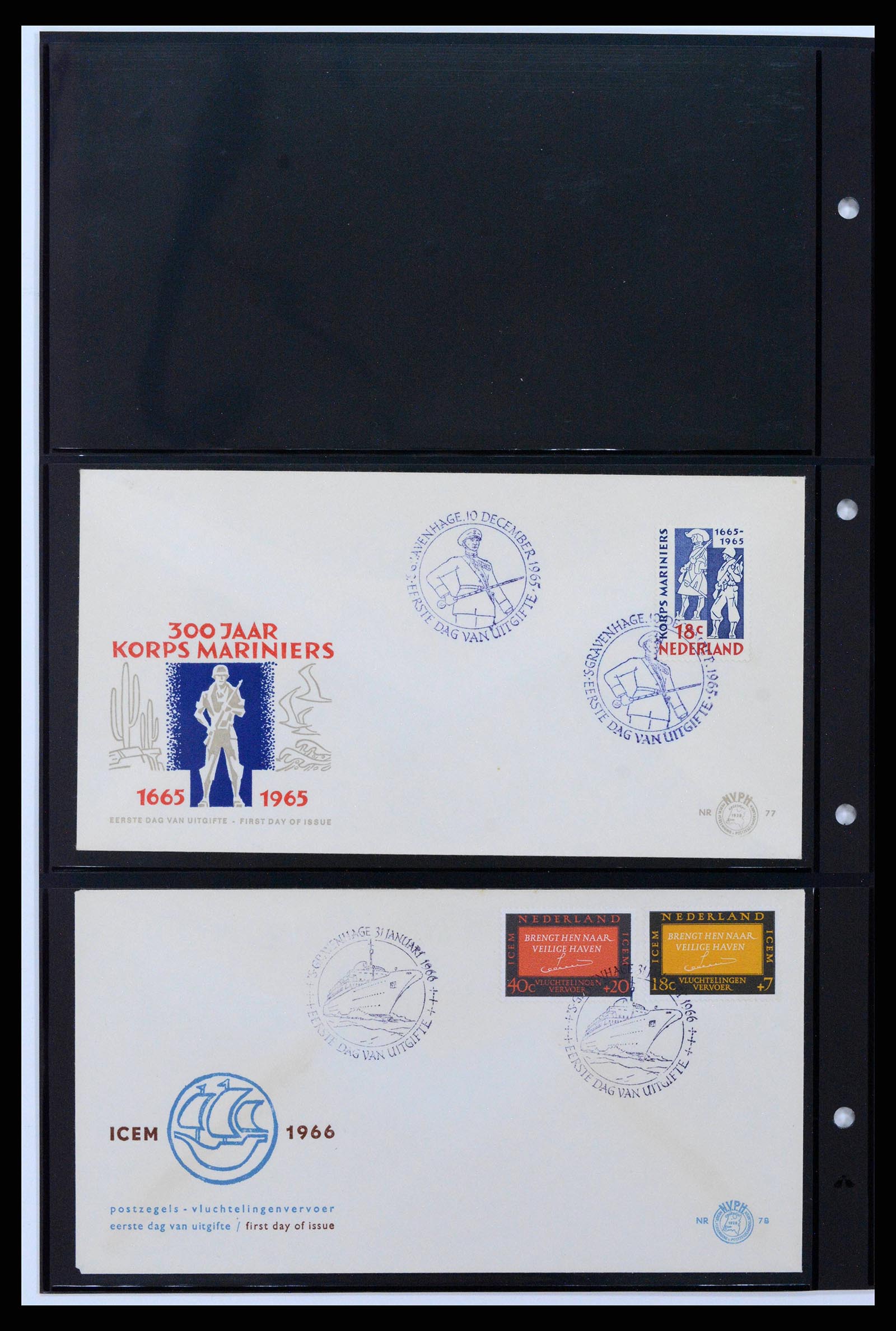 38584 0010 - Stamp collection 38584 Netherlands FDC's 1961-1979.