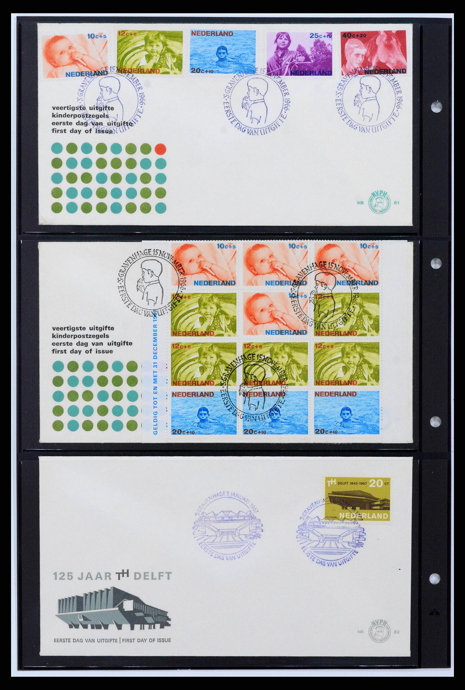 38584 0012 - Postzegelverzameling 38584 Nederland FDC's 1961-1979.