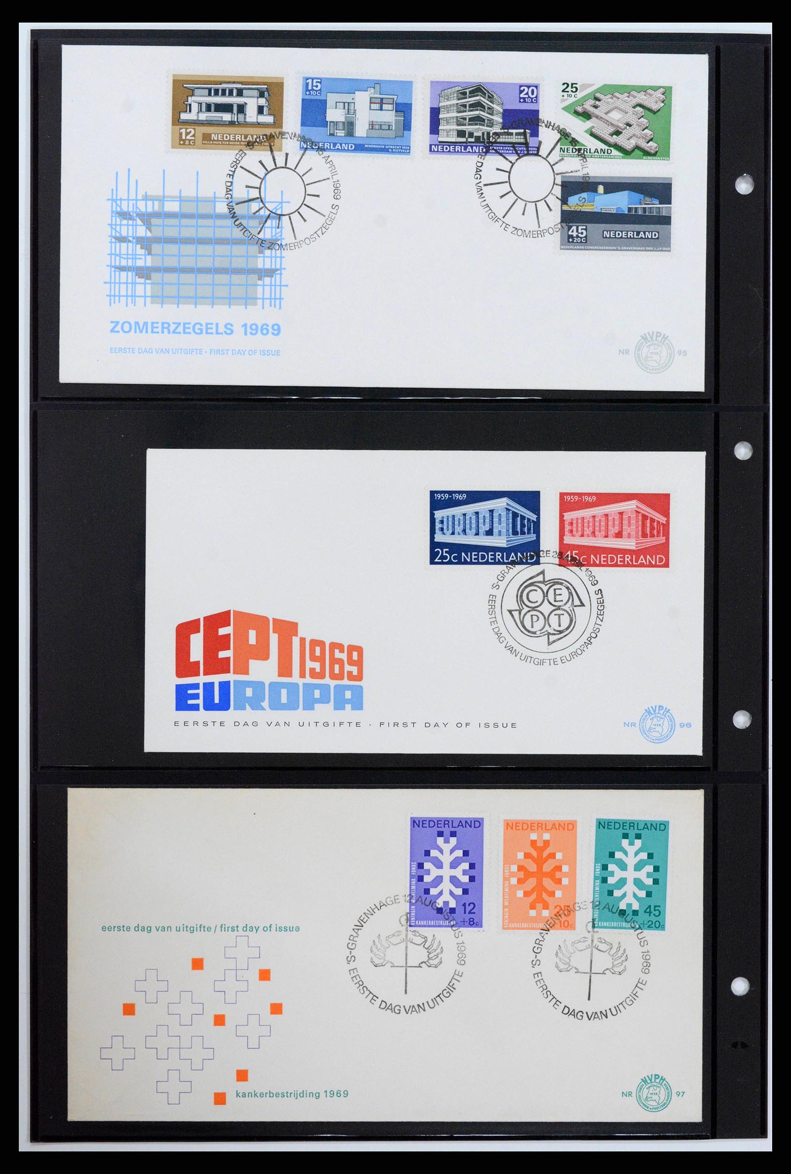 38584 0018 - Postzegelverzameling 38584 Nederland FDC's 1961-1979.
