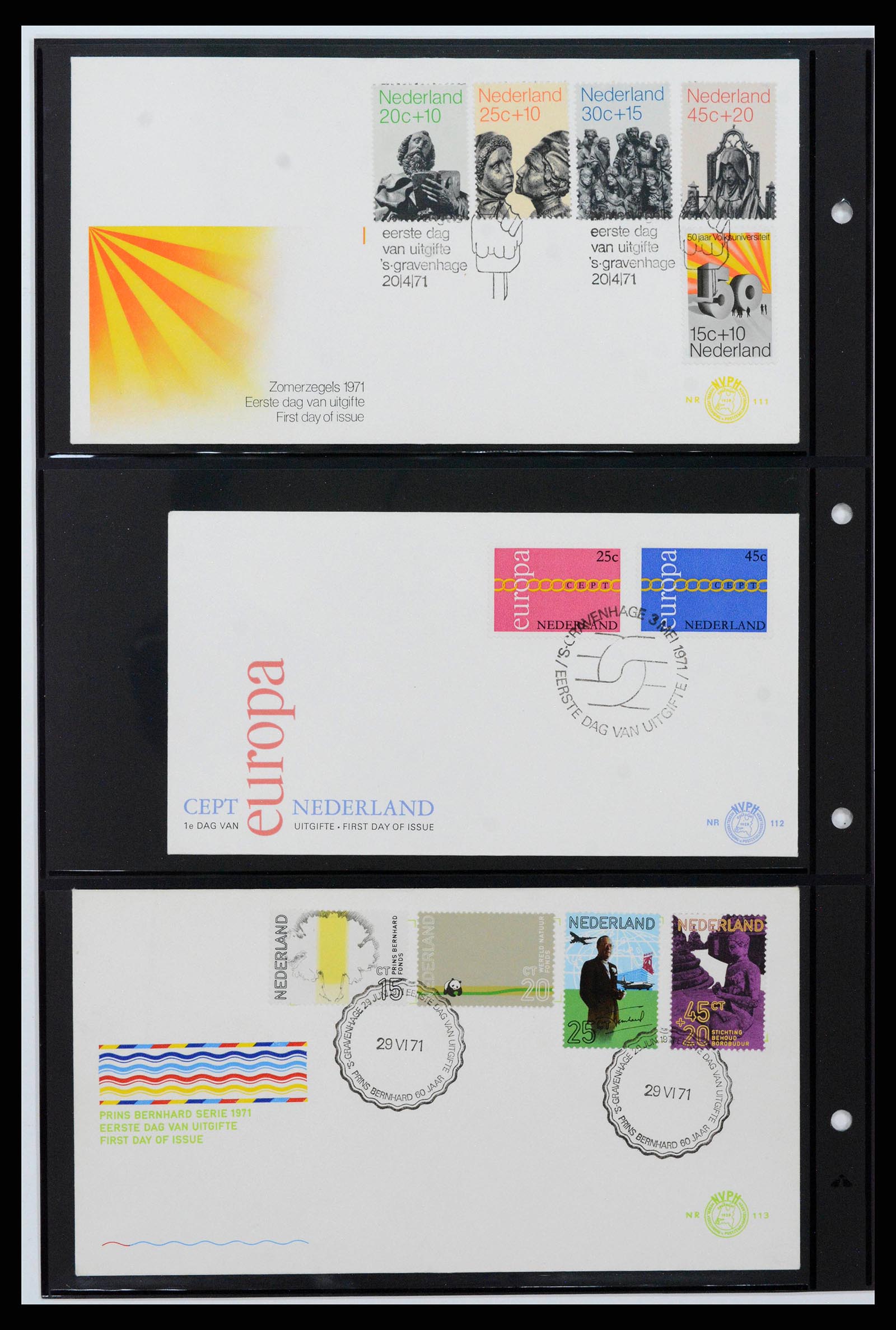 38584 0024 - Postzegelverzameling 38584 Nederland FDC's 1961-1979.
