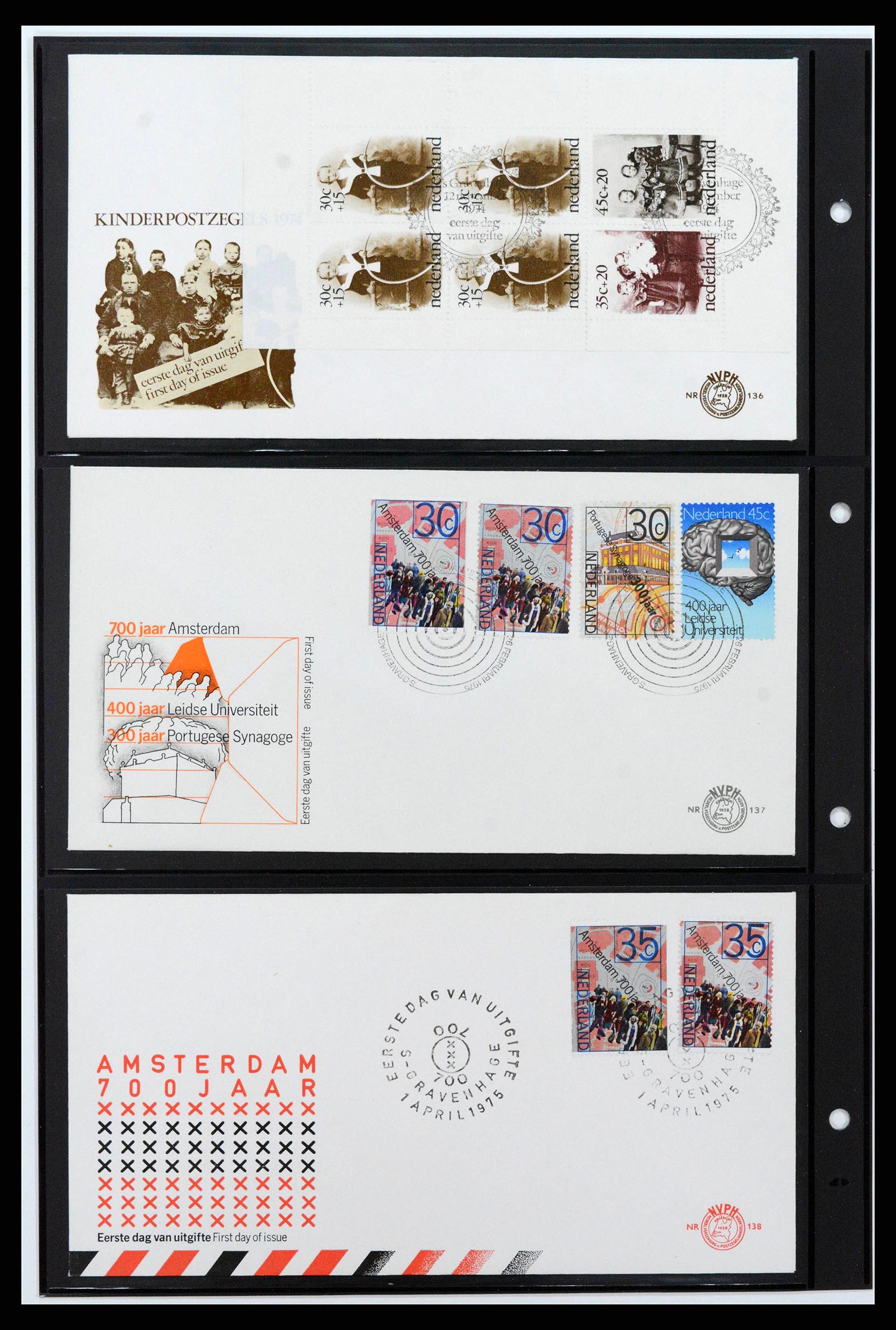 38584 0034 - Stamp collection 38584 Netherlands FDC's 1961-1979.