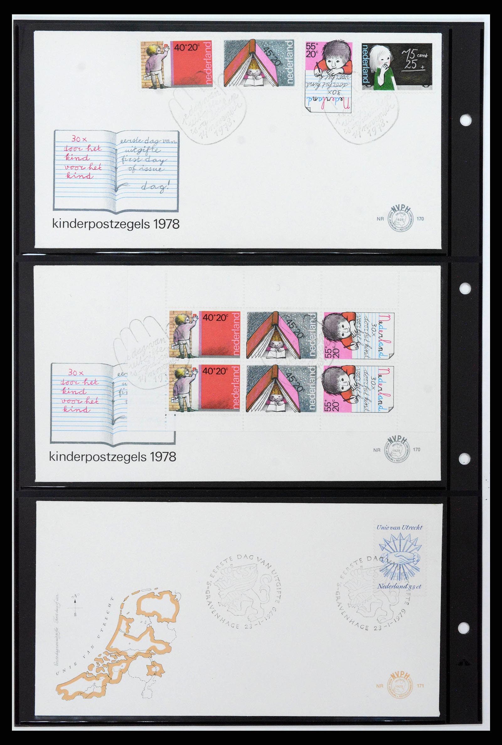 38584 0048 - Stamp collection 38584 Netherlands FDC's 1961-1979.