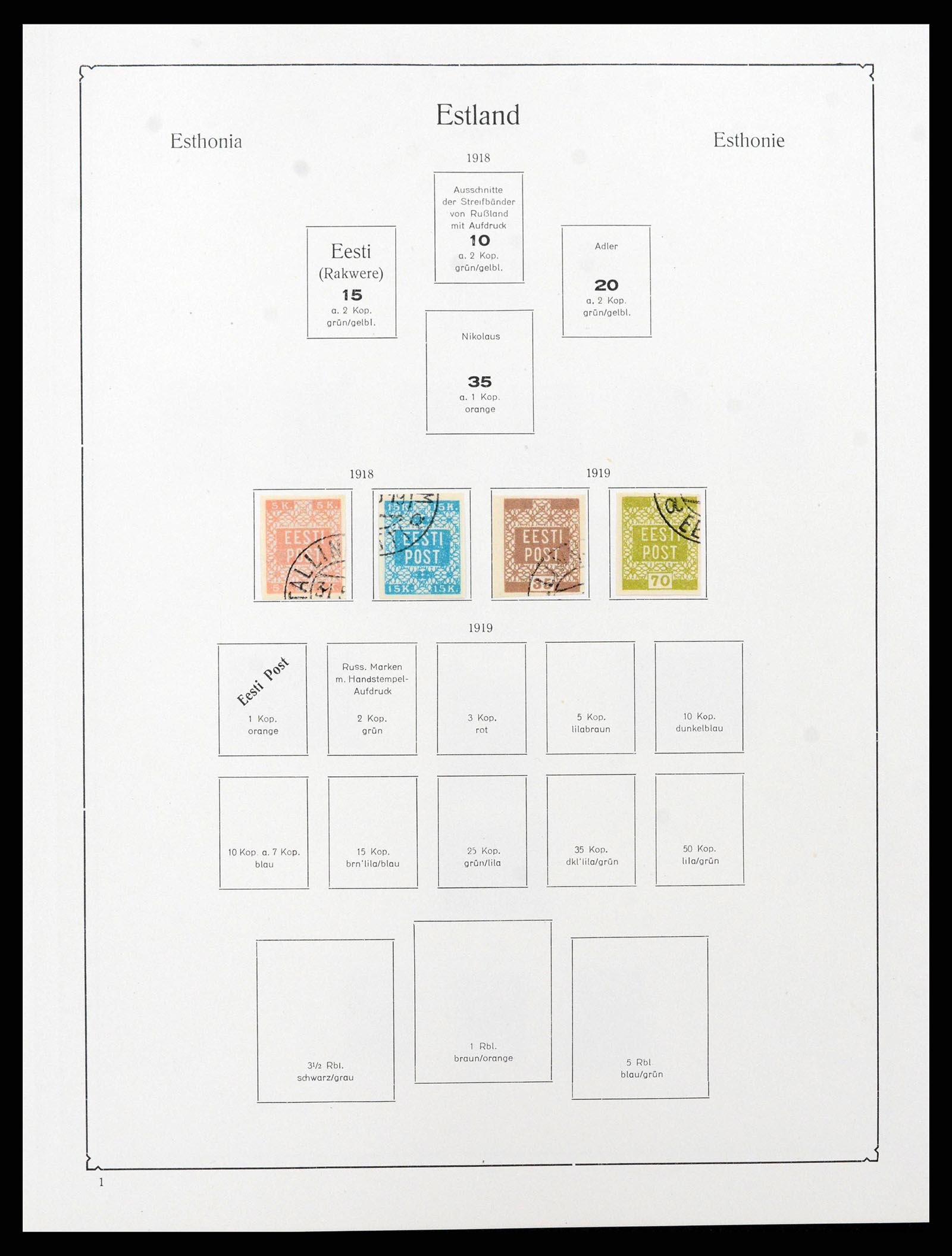 38586 0001 - Stamp collection 38586 Baltic States 1918-1931.