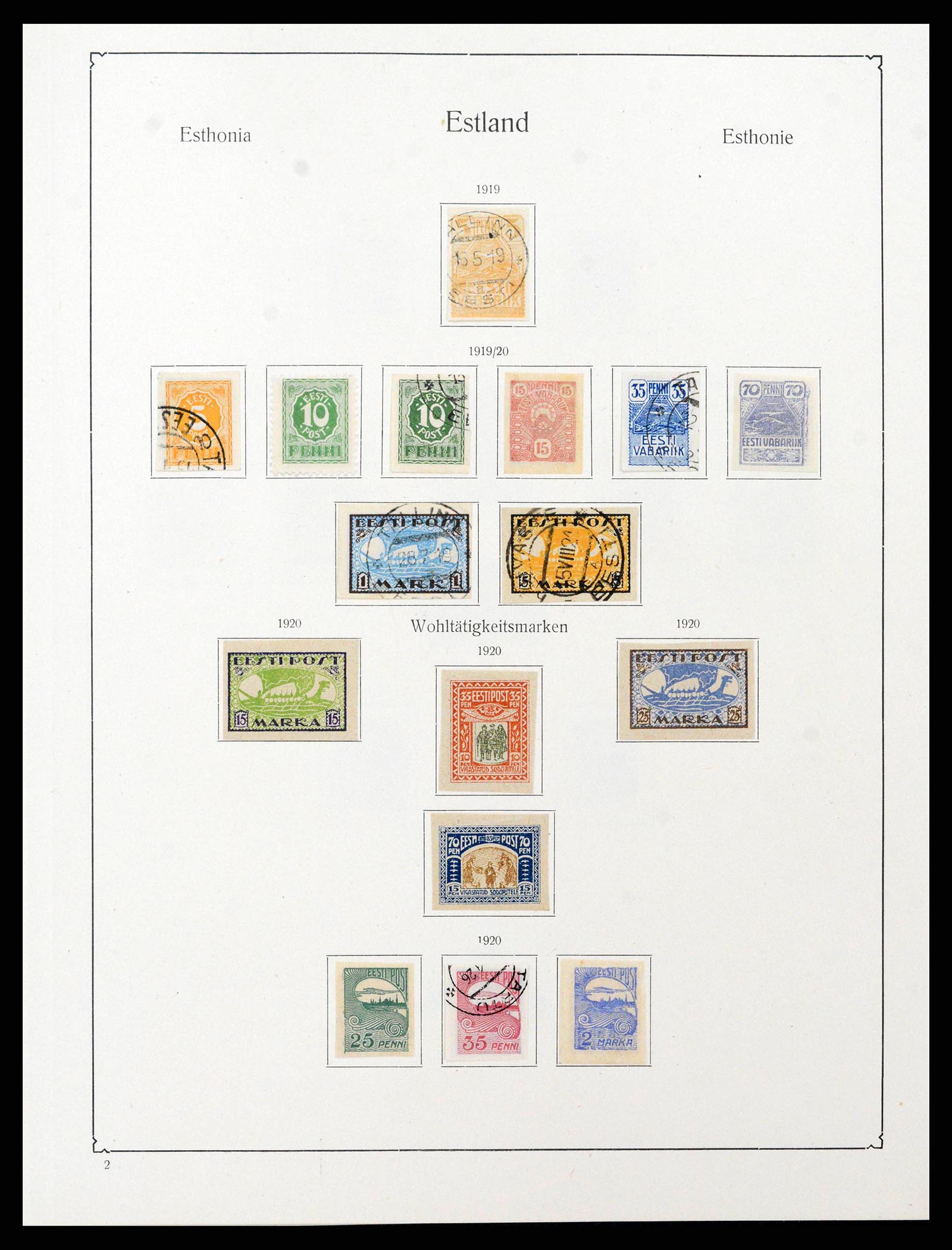38586 0002 - Postzegelverzameling 38586 Baltische Staten 1918-1931.