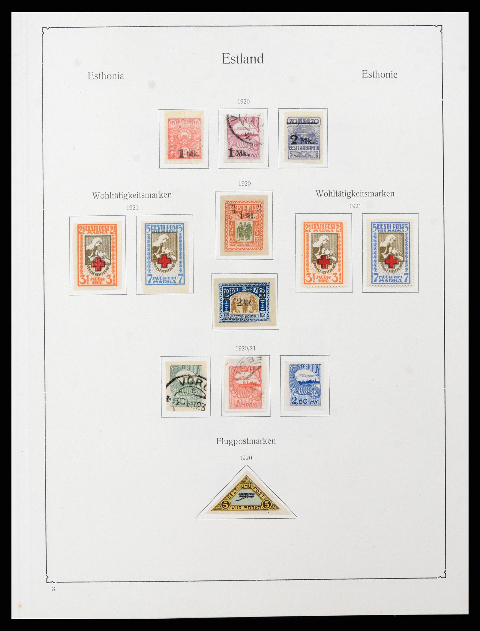 38586 0003 - Stamp collection 38586 Baltic States 1918-1931.