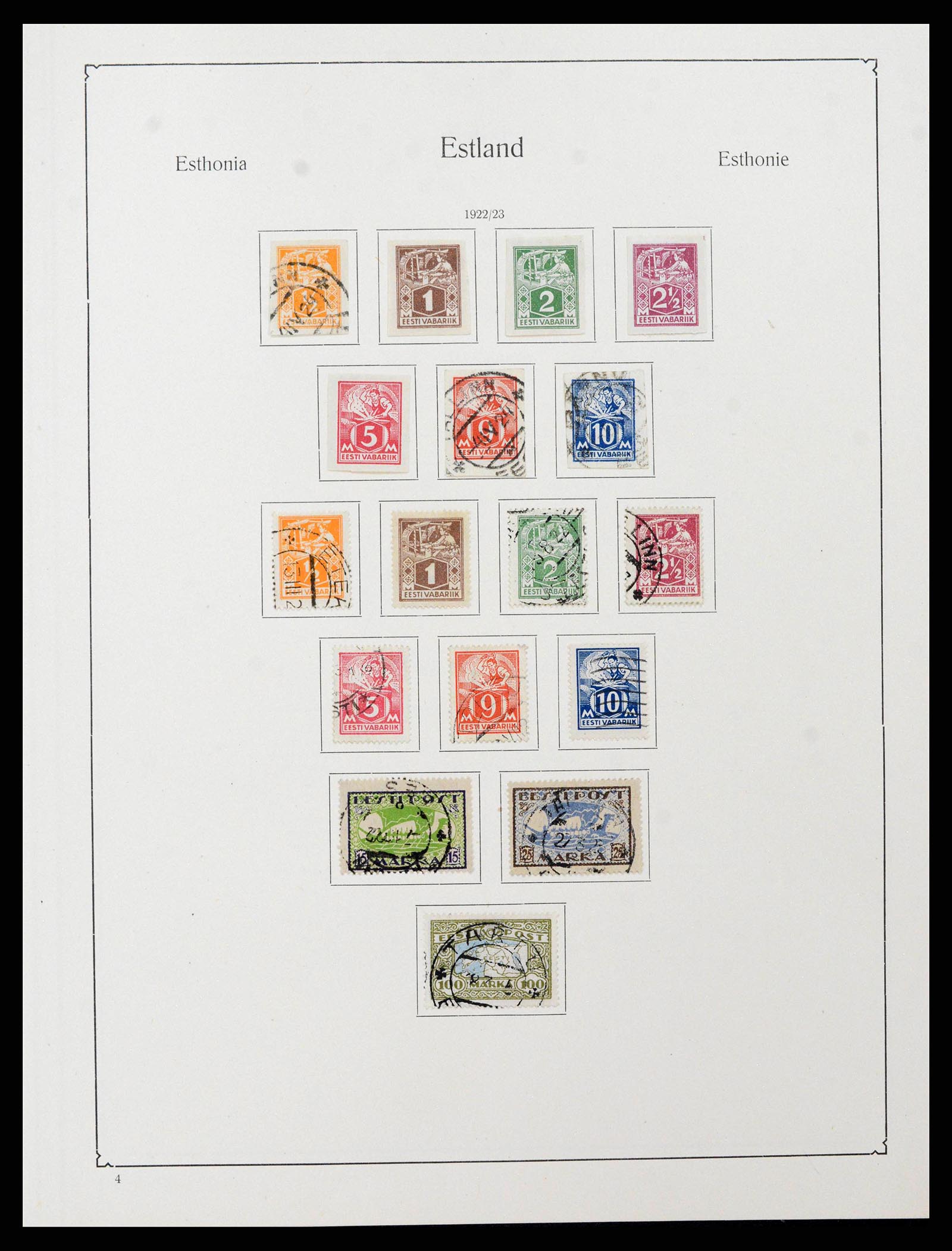 38586 0004 - Postzegelverzameling 38586 Baltische Staten 1918-1931.