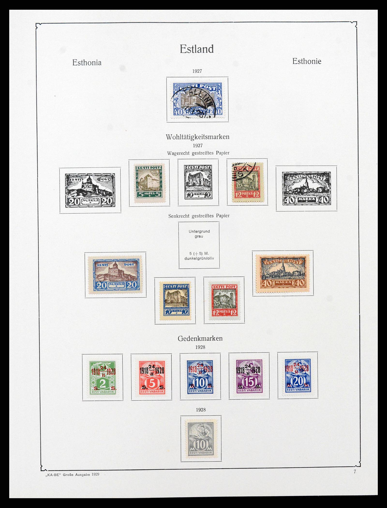38586 0006 - Postzegelverzameling 38586 Baltische Staten 1918-1931.