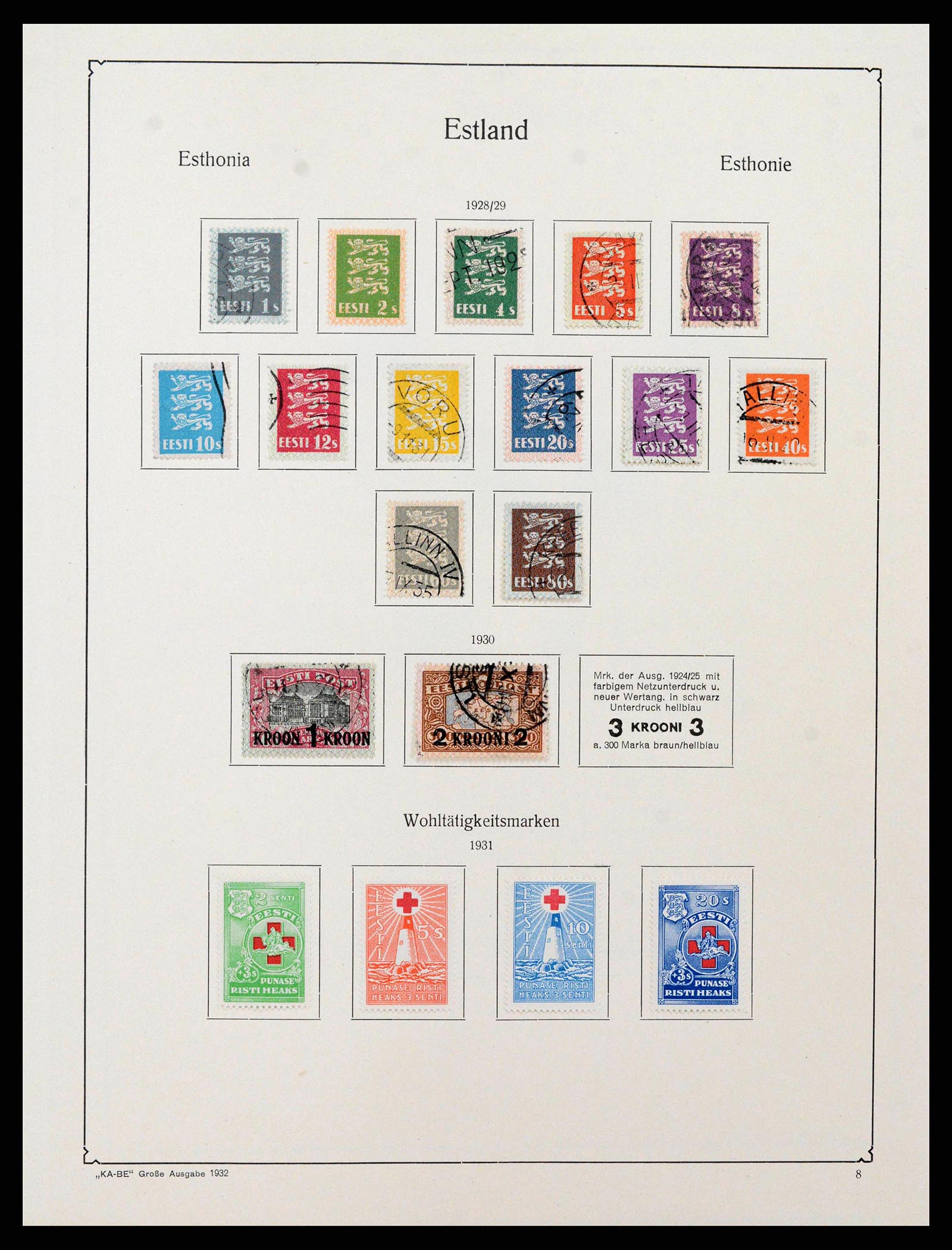 38586 0007 - Postzegelverzameling 38586 Baltische Staten 1918-1931.