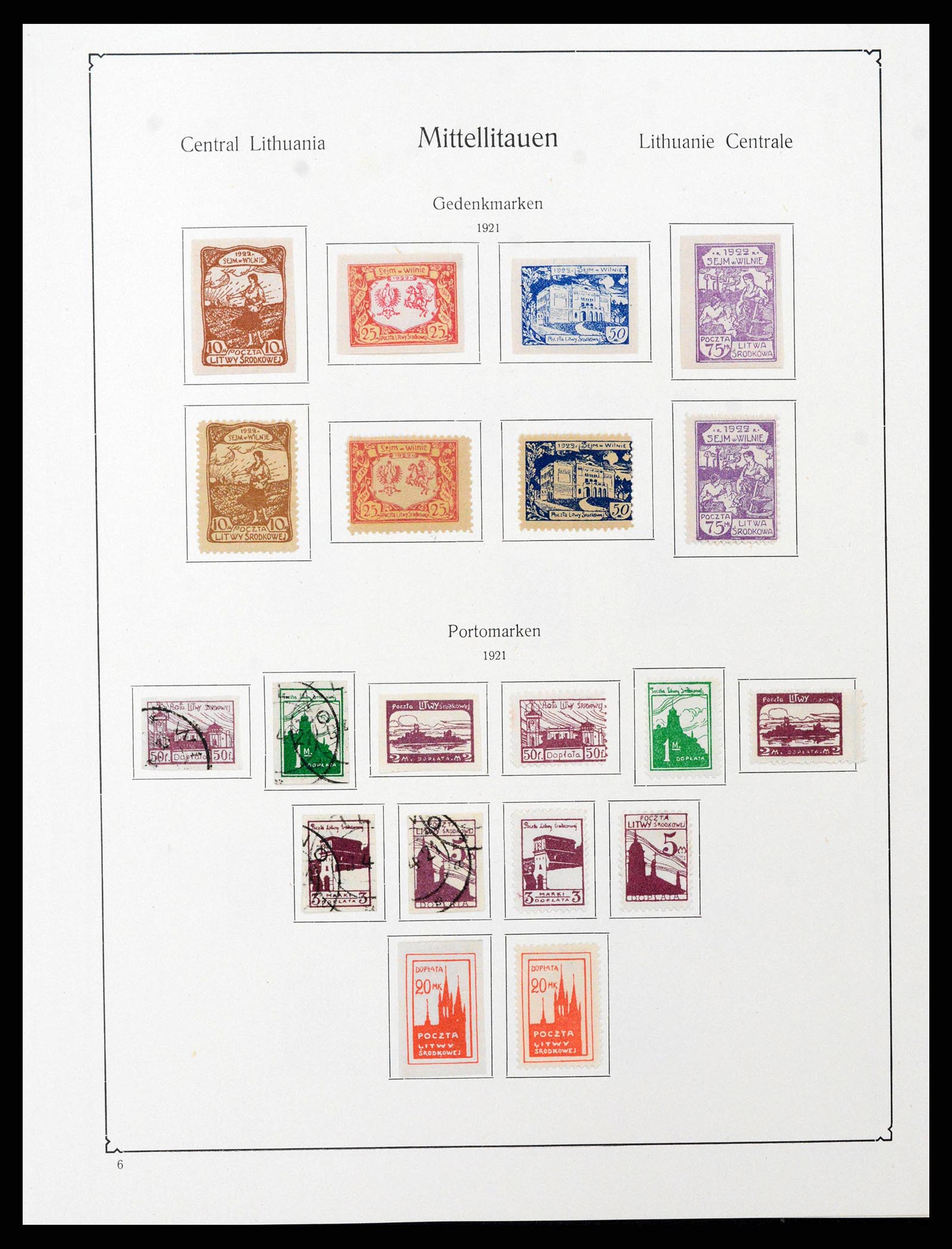 38586 0013 - Postzegelverzameling 38586 Baltische Staten 1918-1931.